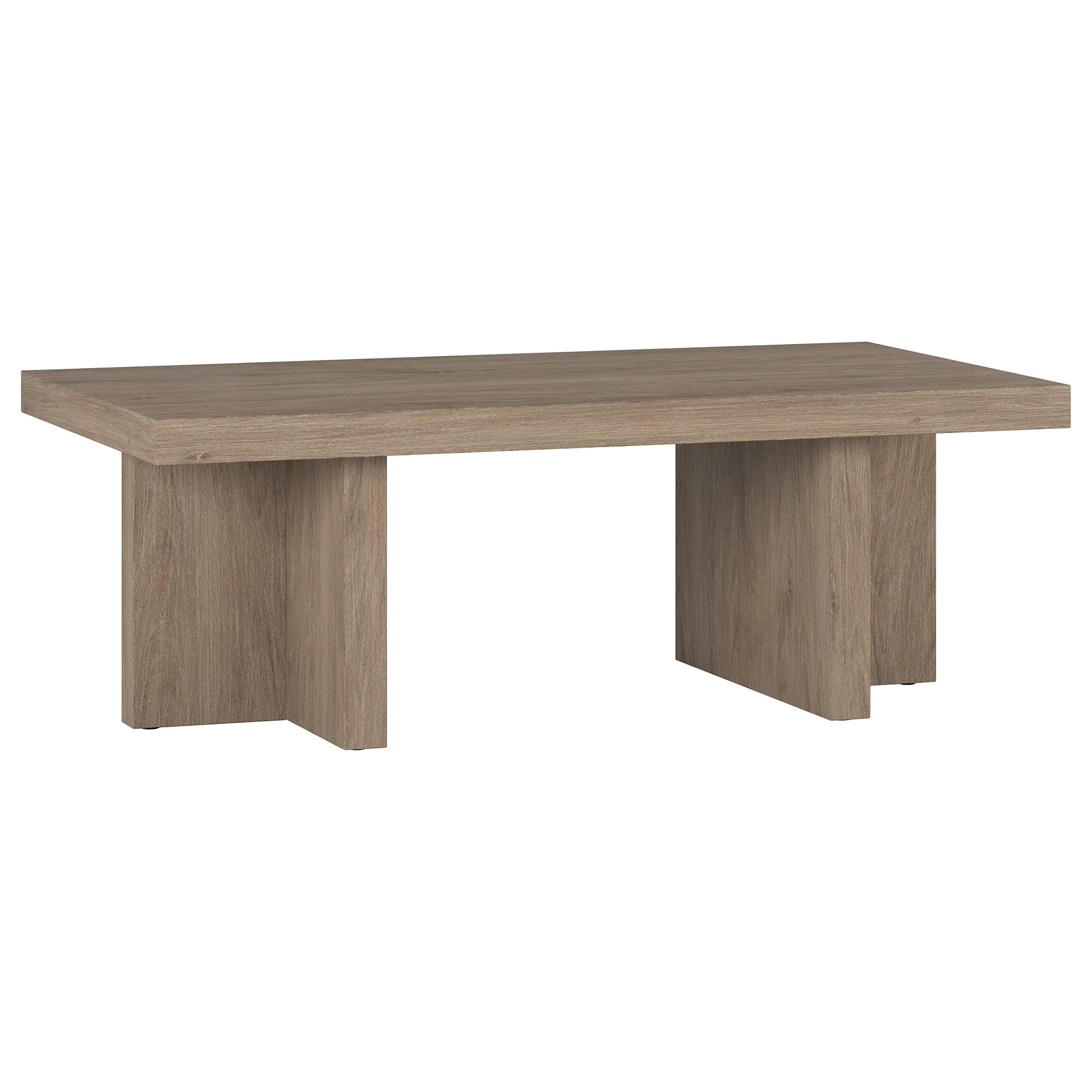 Hailey Home CT2079 Dimitra Antiqued Gray Oak MDF Modern Coffee Table
