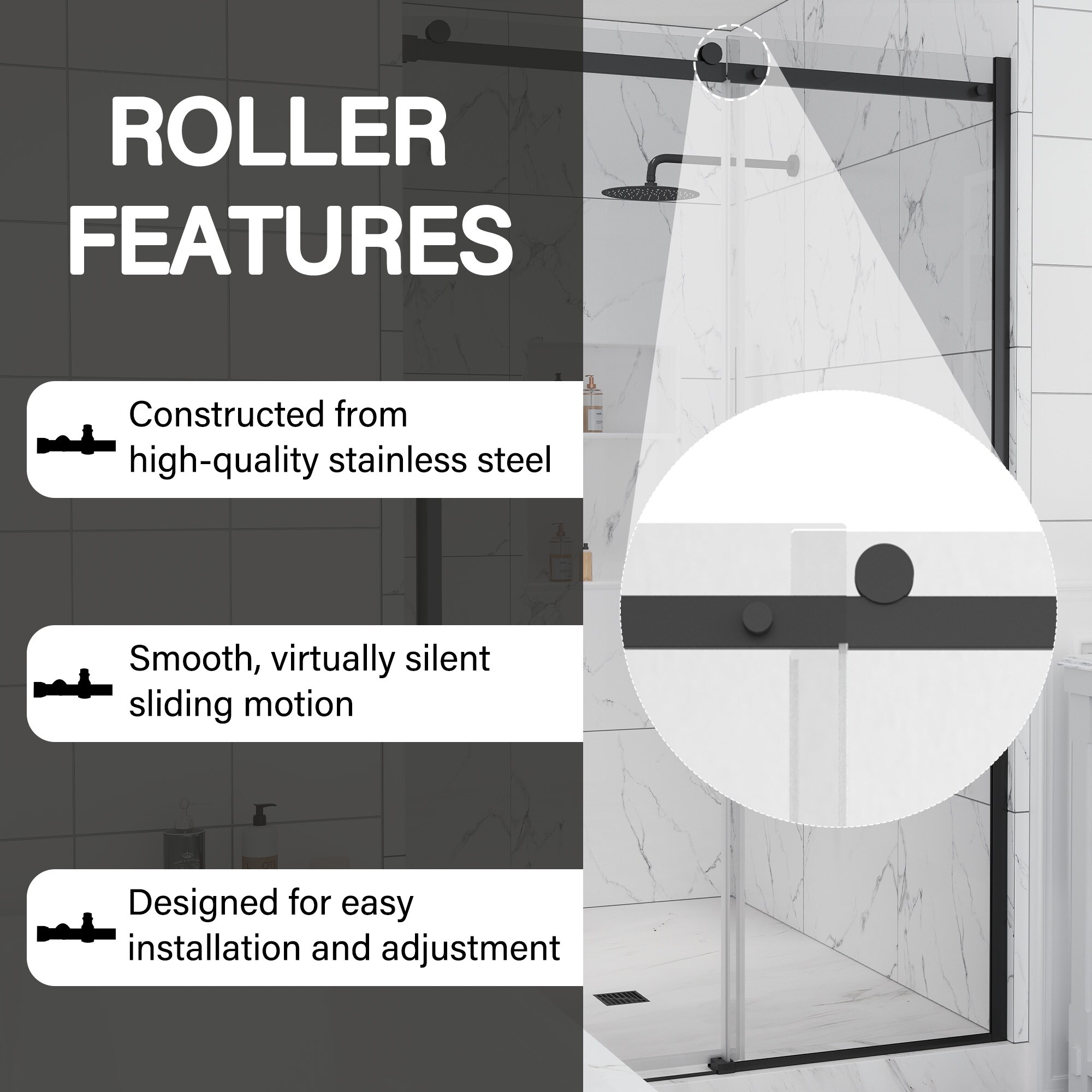 CASAINC SL-TL-D76 Shower-Doors - View #4