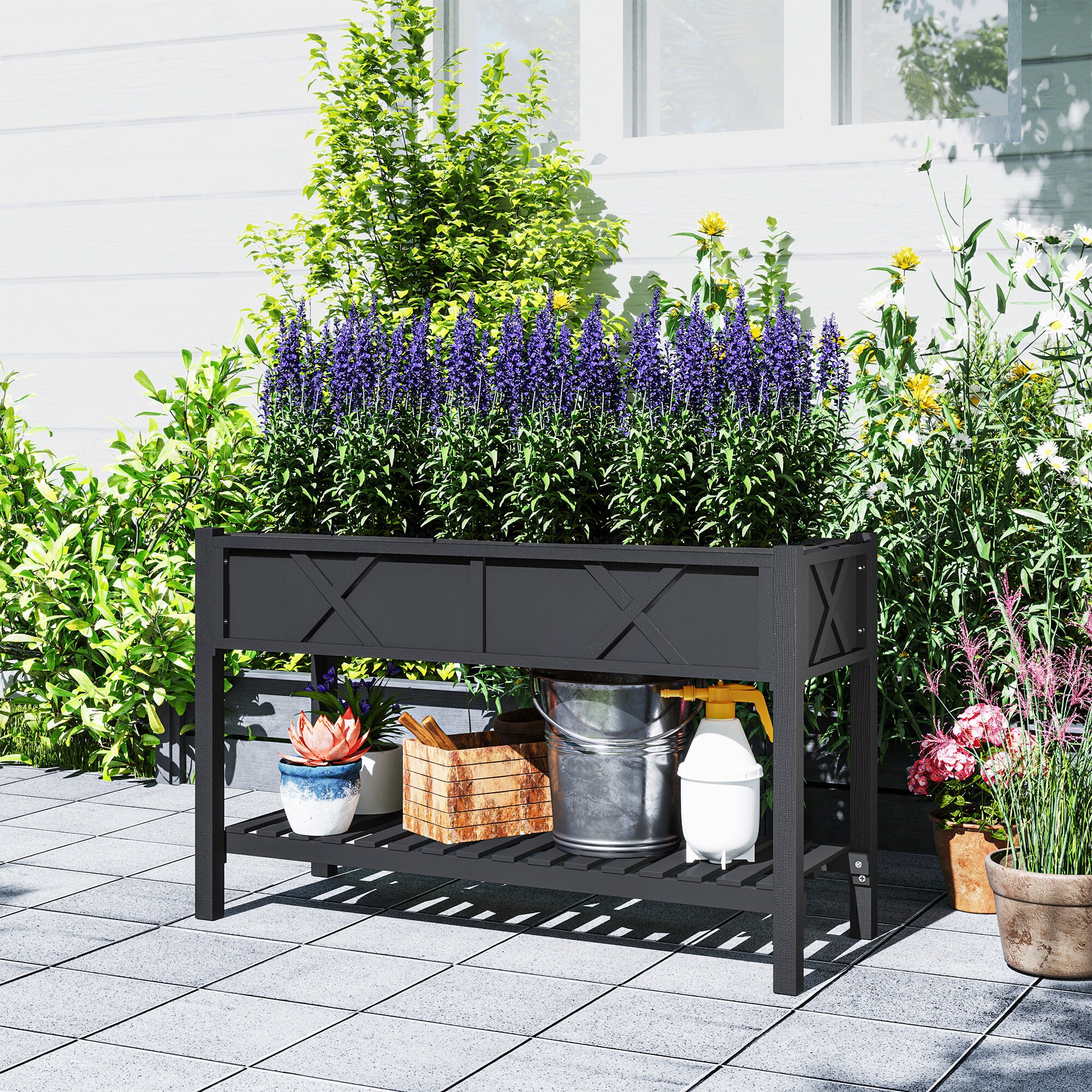 Outsunny 84H-346V01BK Raised-Planter-Boxes - View #9