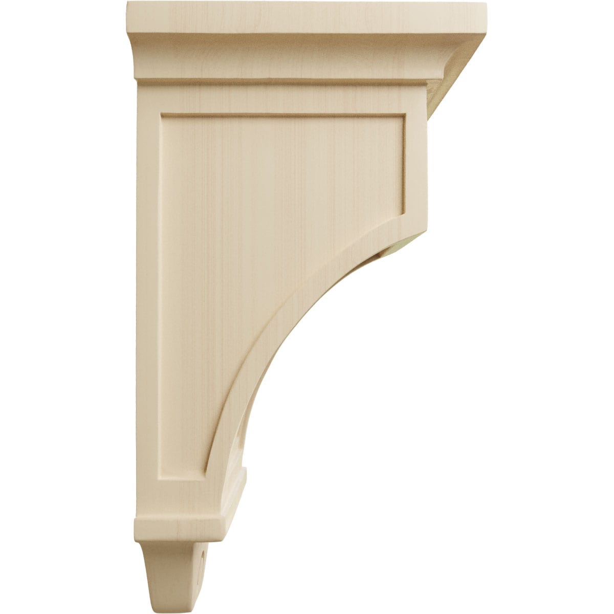 Unfinished Rubberwood Traditional 14" Corbel