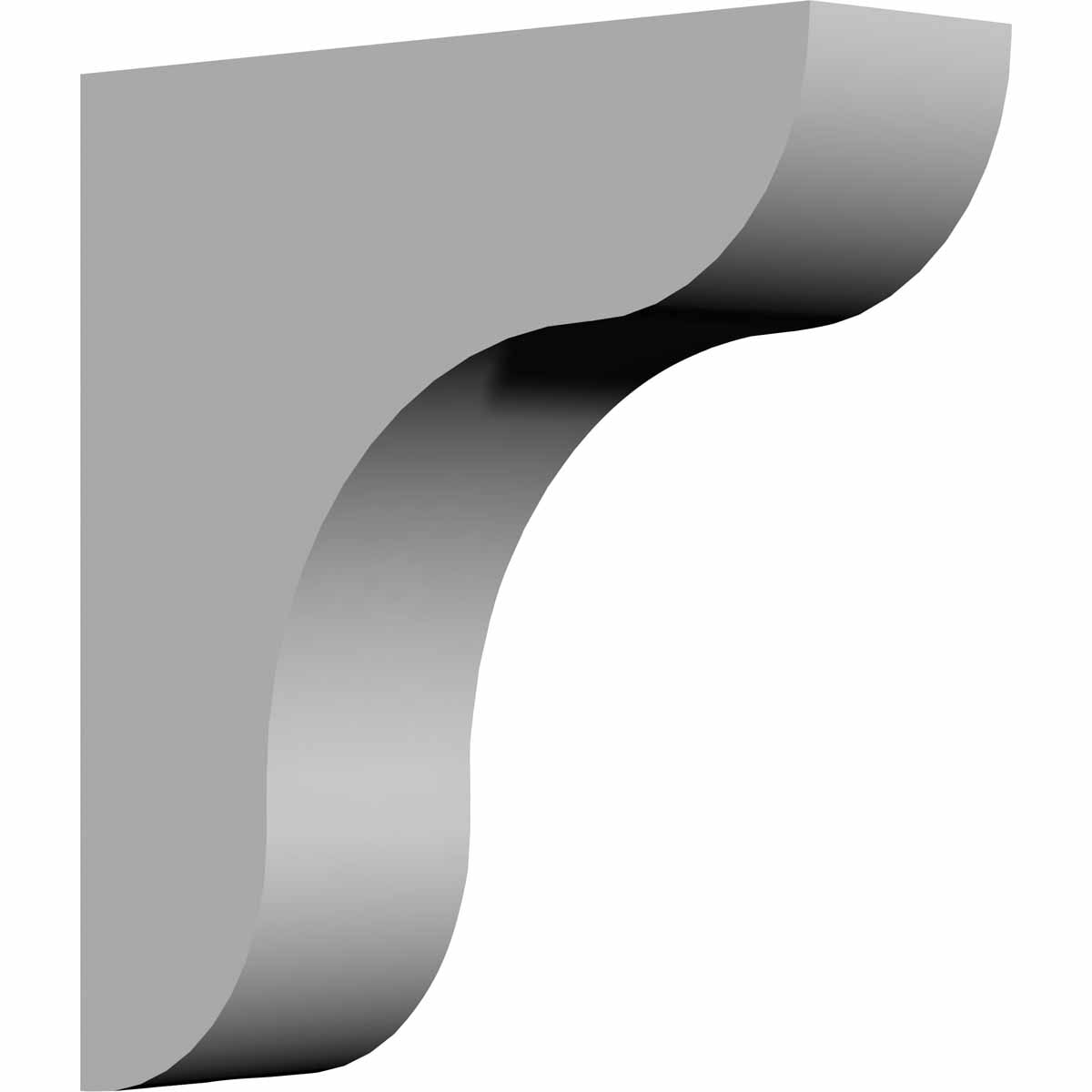 Ekena Millwork BKT03X10X11FE Federal Polyurethane 3-in x 10-1/2-in x 11-1/4-in Off-white Urethane Standard Bracket