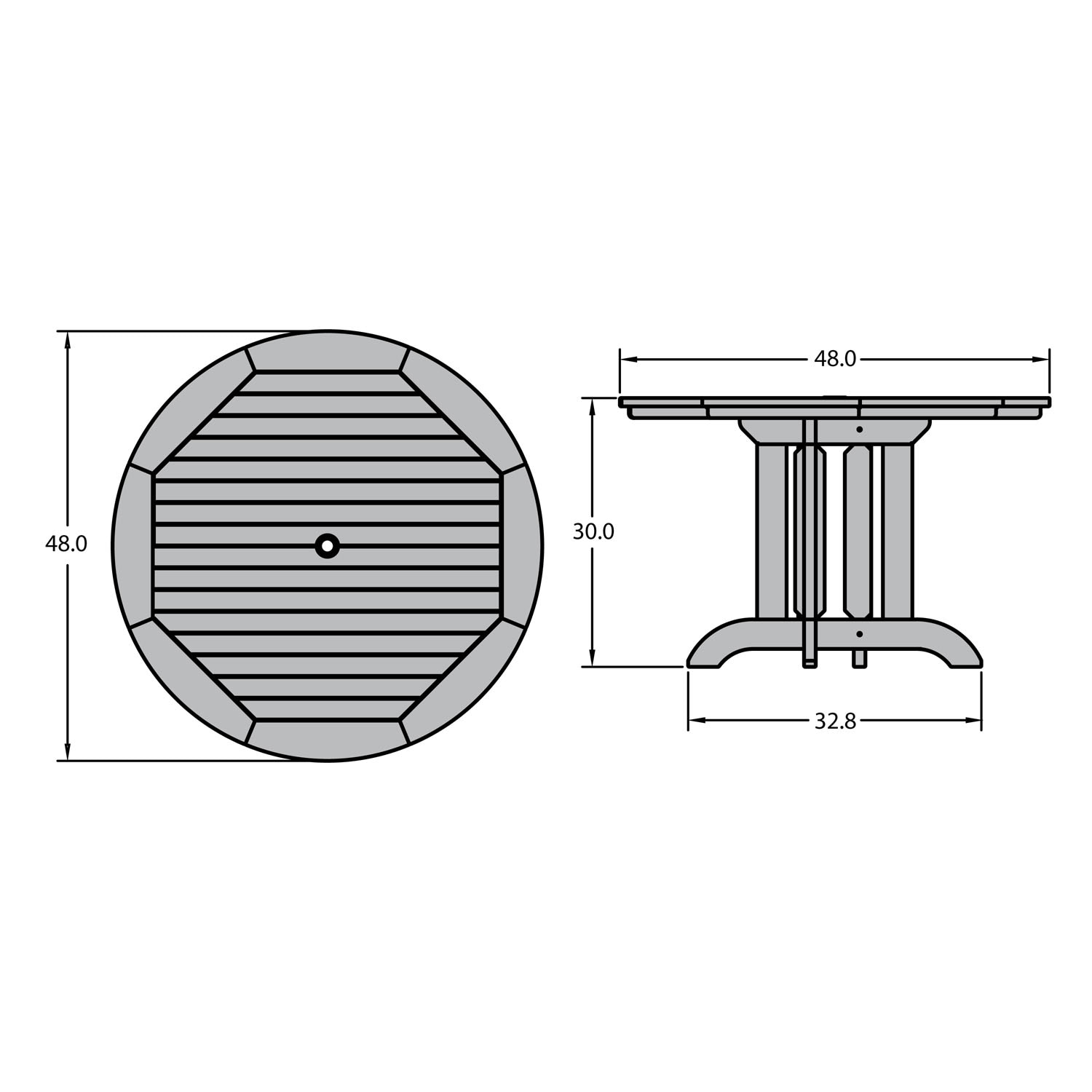highwood AD-DRT48-WHE Patio-Tables - View #6