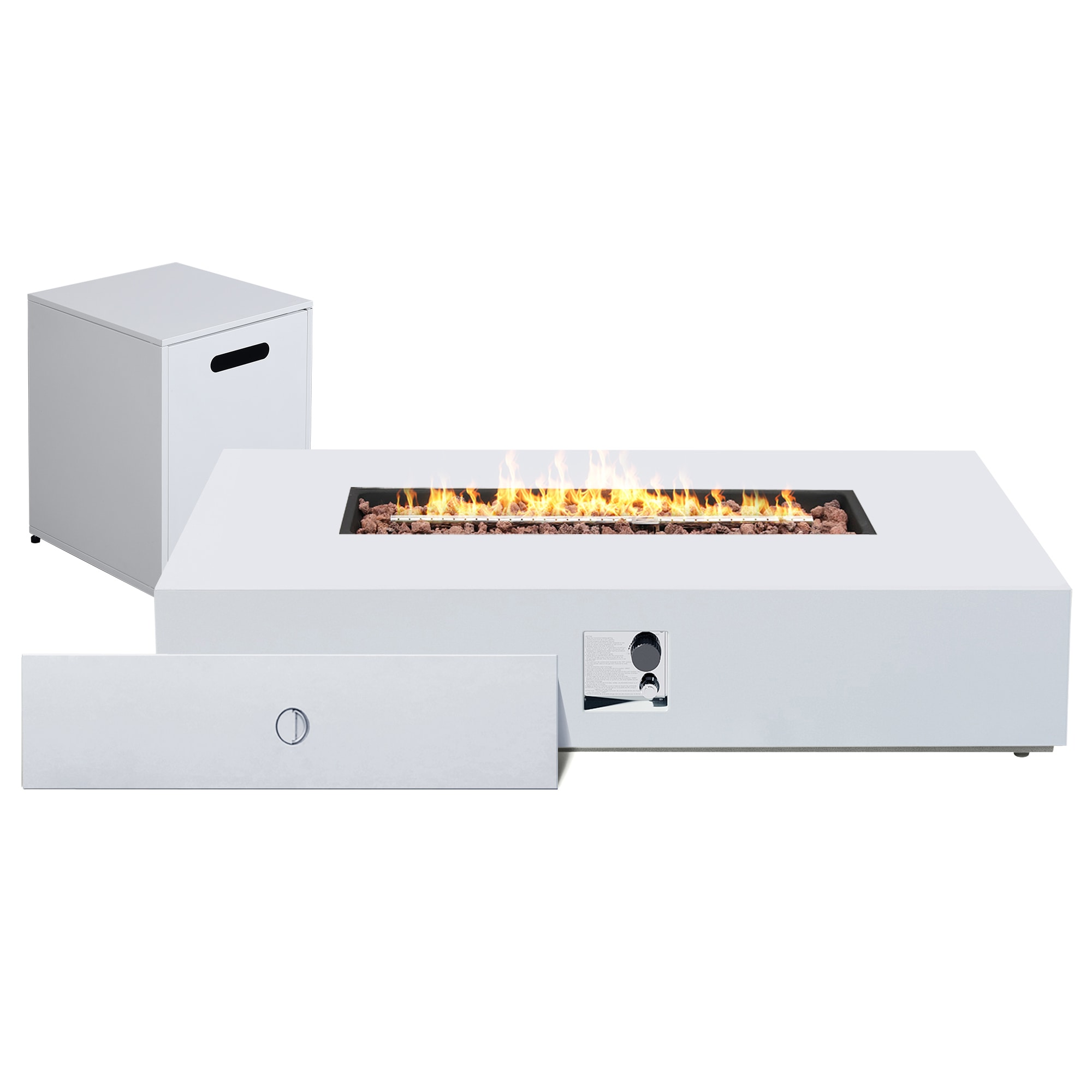 UPHA PL-56TPCFX-WH-K Outdoor-Gas-Firepits - View #2