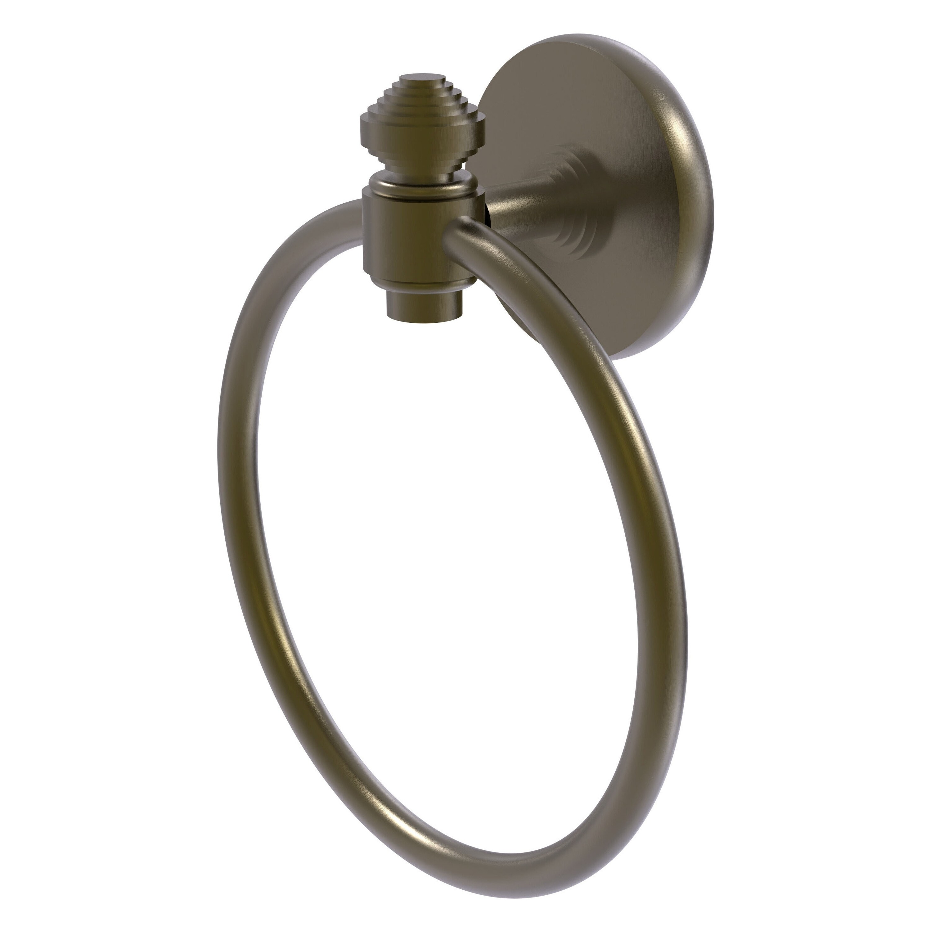 Allied Brass SB-16-ABR Southbeach Antique Brass Wall mount Single Towel Ring