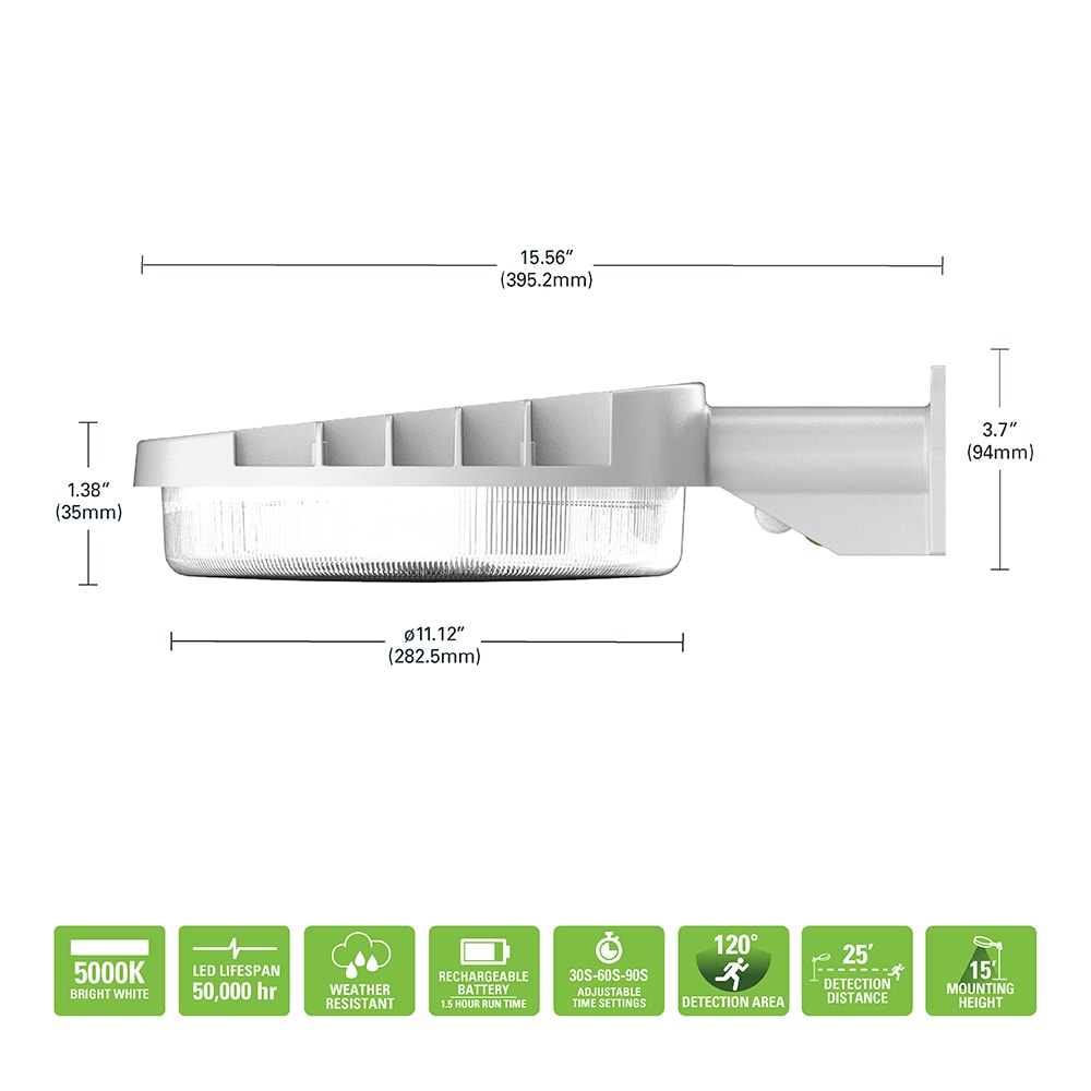 White Solar LED Dusk to Dawn Outdoor Security Light
