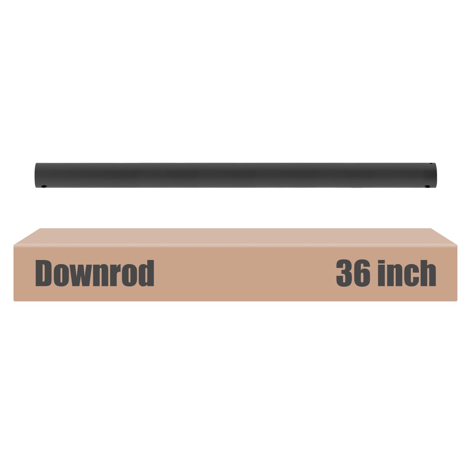 AOIZGMY - 36 inch Ceiling Fan Downrod with Extension Cord 1 inch Outside Diameter Black Unthread...