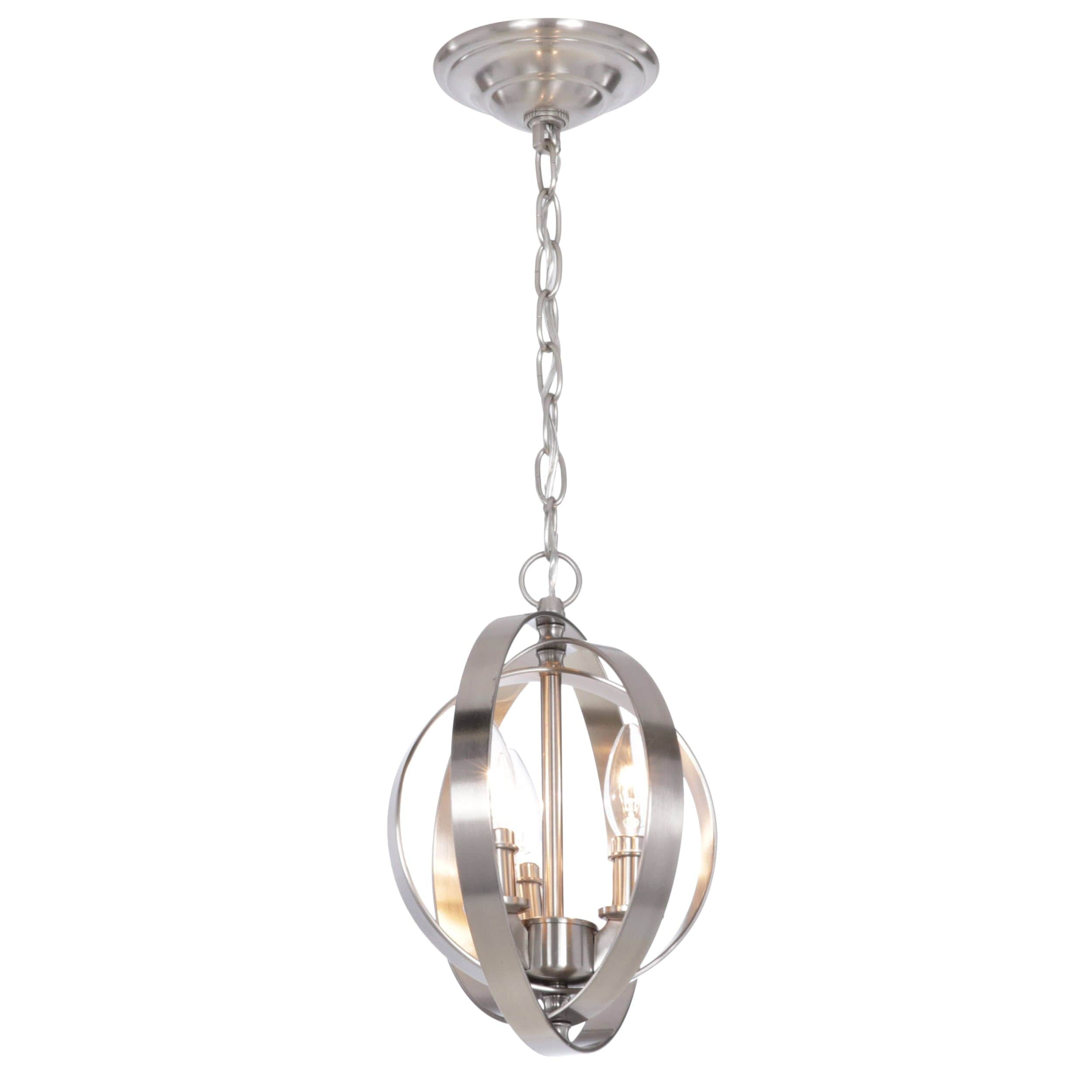 progress lighting equinox brushed nickel transitional globe pendant light