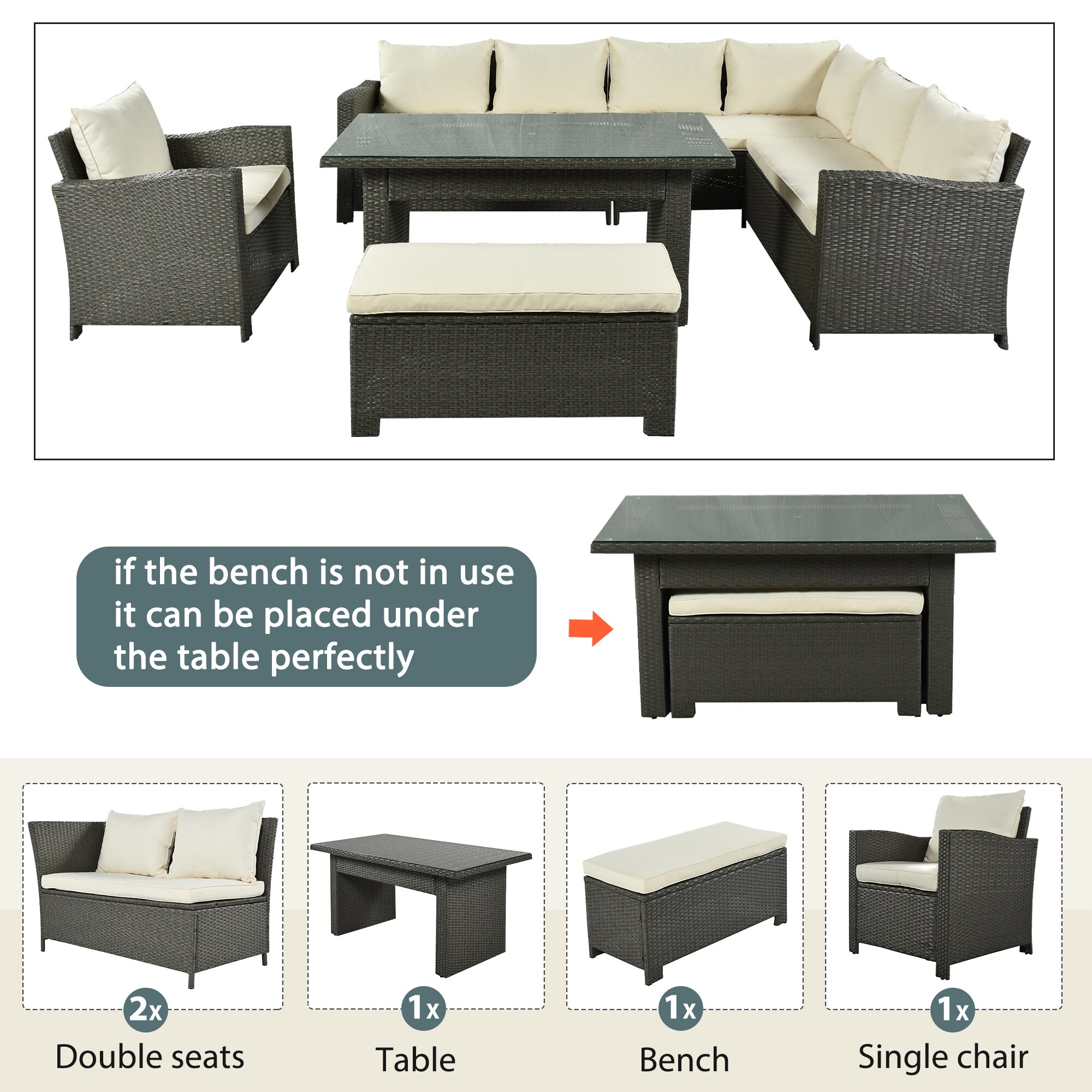 Forclover ALW50-15 Patio-Conversation-Sets - View #4