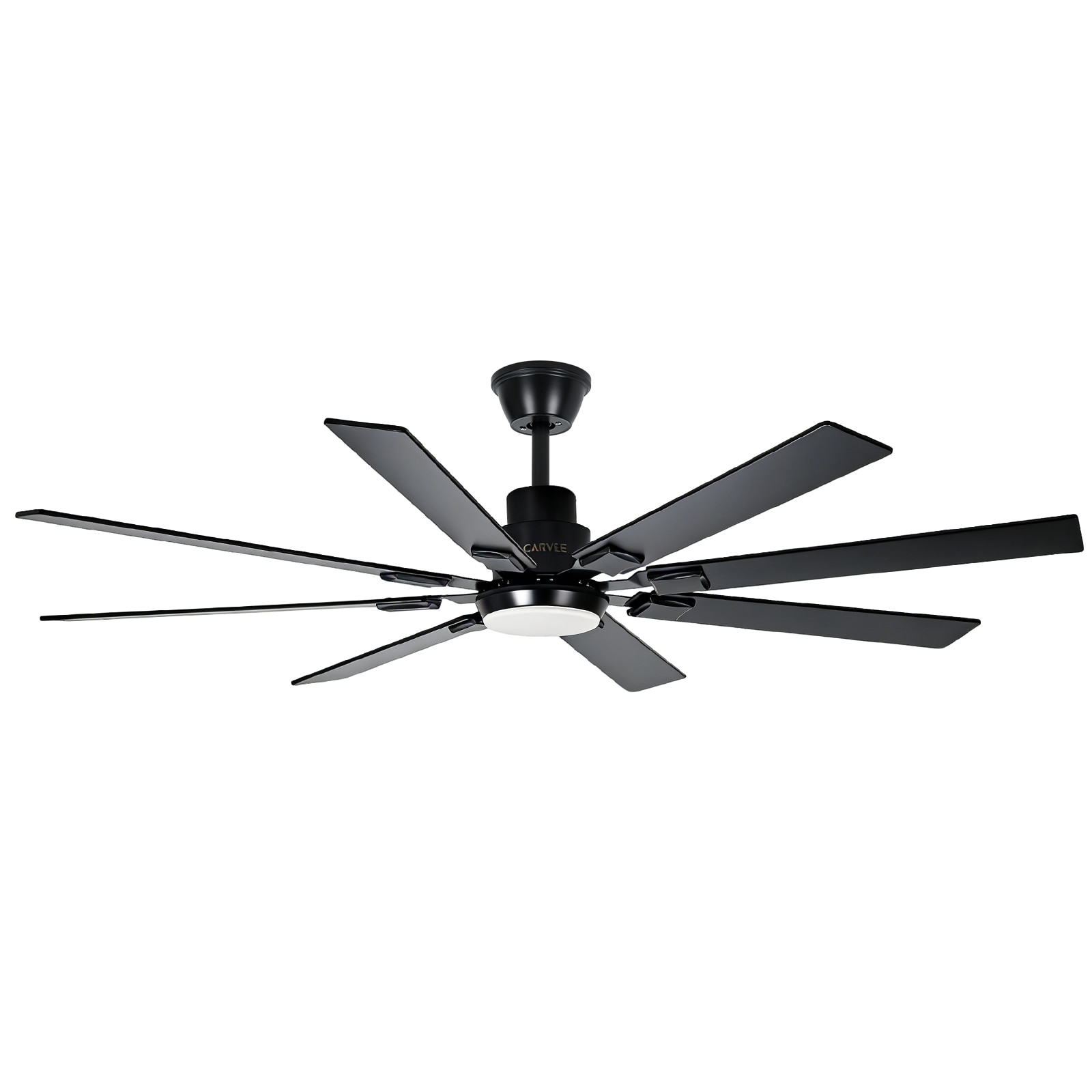 Garvee 72 Inch Large Ceiling Fan with Light 8 Plywood Blades Black Ceiling Fan with Remote Control 6 Speed Reversible DC Motor 3 CCT Dimmable LED Light Quiet Ceiling Fan for Living Room Bedroom
