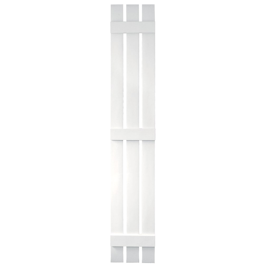 Vantage V5371280117 11.875-in W x 78.625-in H Bright White Spaced Exterior Shutters