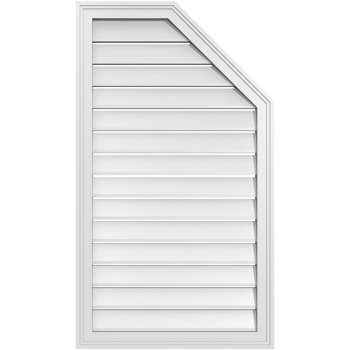 Ekena Millwork GVPOR24X4202SF 24-Inches x 42-Inches Off-white Octagon PVC Gable Louver Vent
