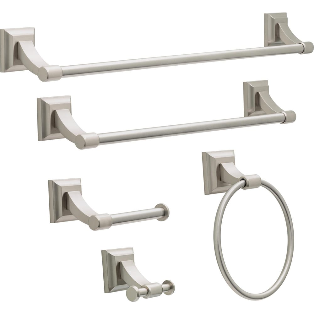 Smack Brushed Nickel Recessed Toilet Paper Holder - Includes Rear Mounting Bracket