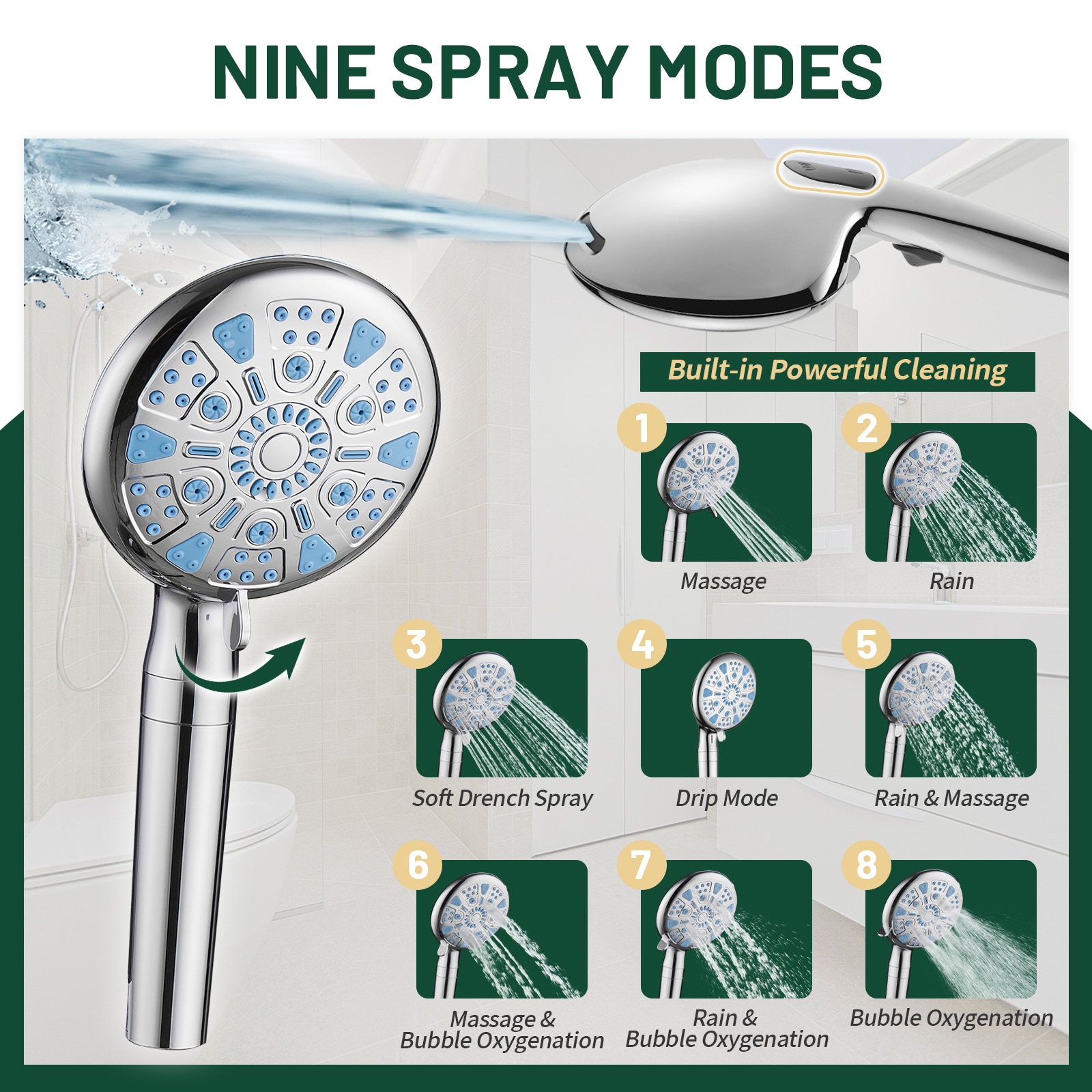 Cobbe LSSHK0512C Fixed-Showerhead - View #2