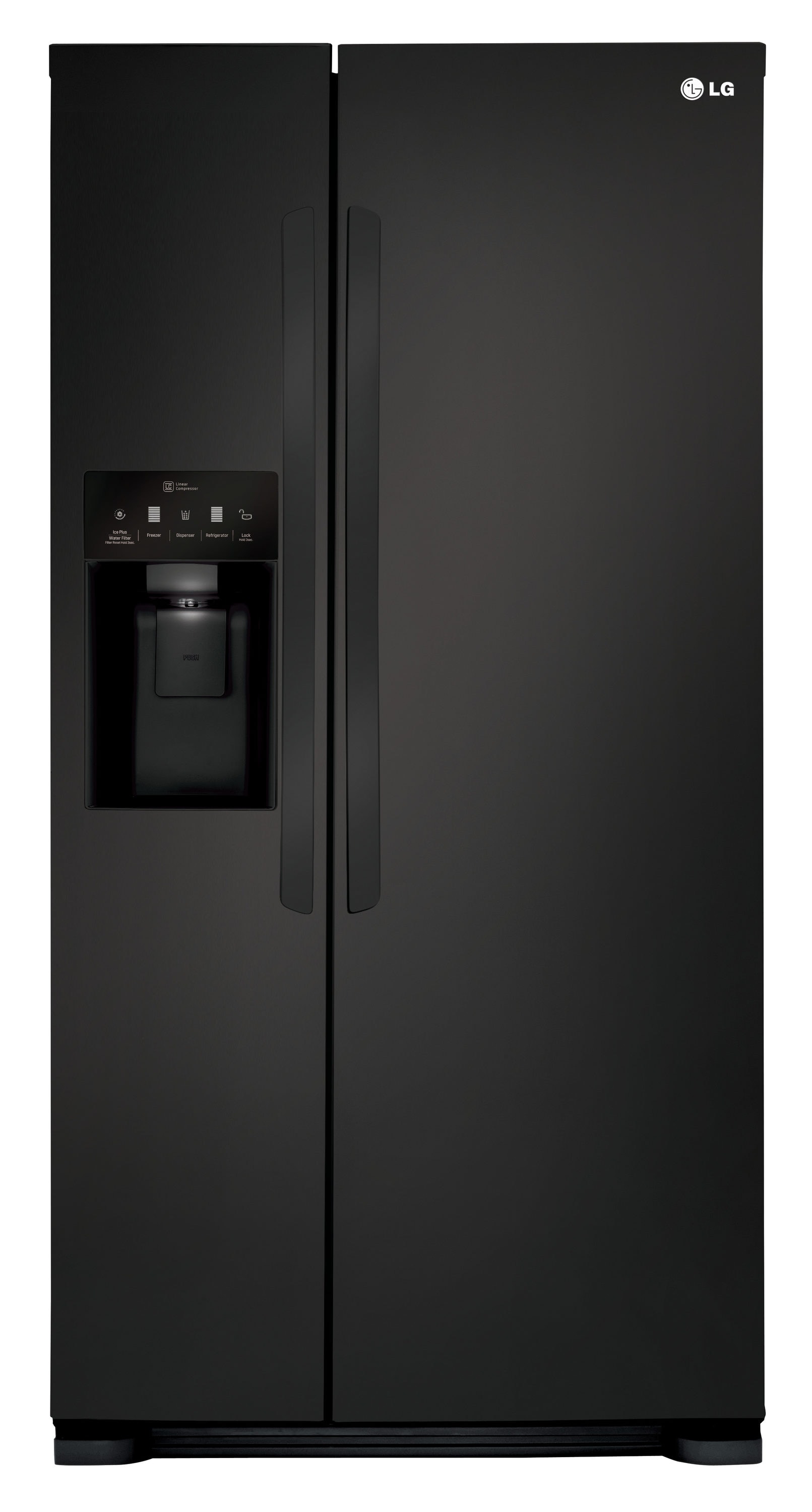 LG LSXS22423B 22.1-cu ft Side-by-Side Refrigerator with Ice Maker (Smooth Black) ENERGY STAR