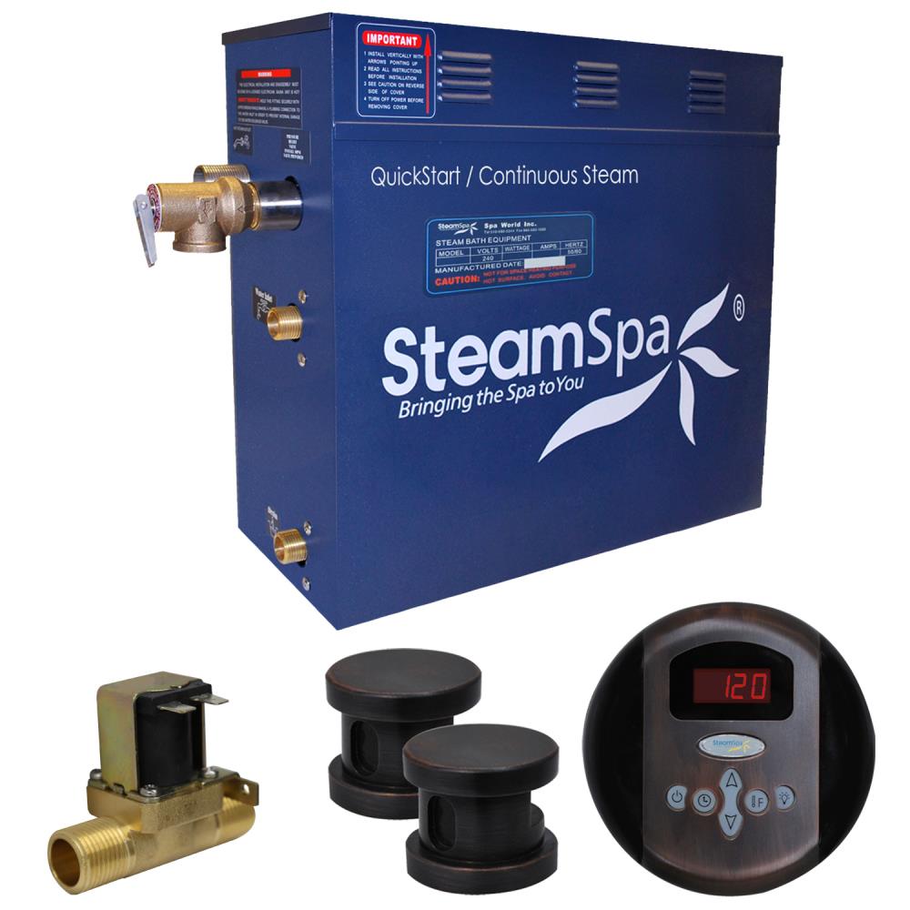 SteamSpa OA1200OB-A Oasis 12 Kw Quickstart Acu-steam Bath Generator Package with Built-In Auto Drain In Oil Rubbed Bronze