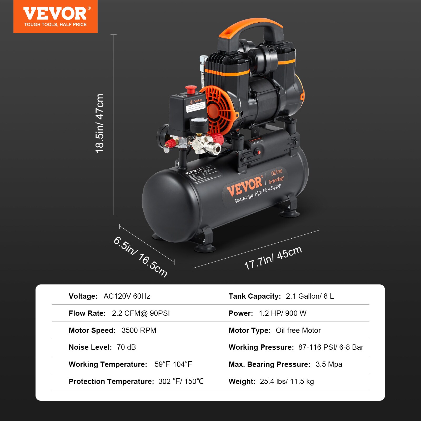 VEVOR WSK9L900W110VPRVFV1 Air-Compressors - View #8