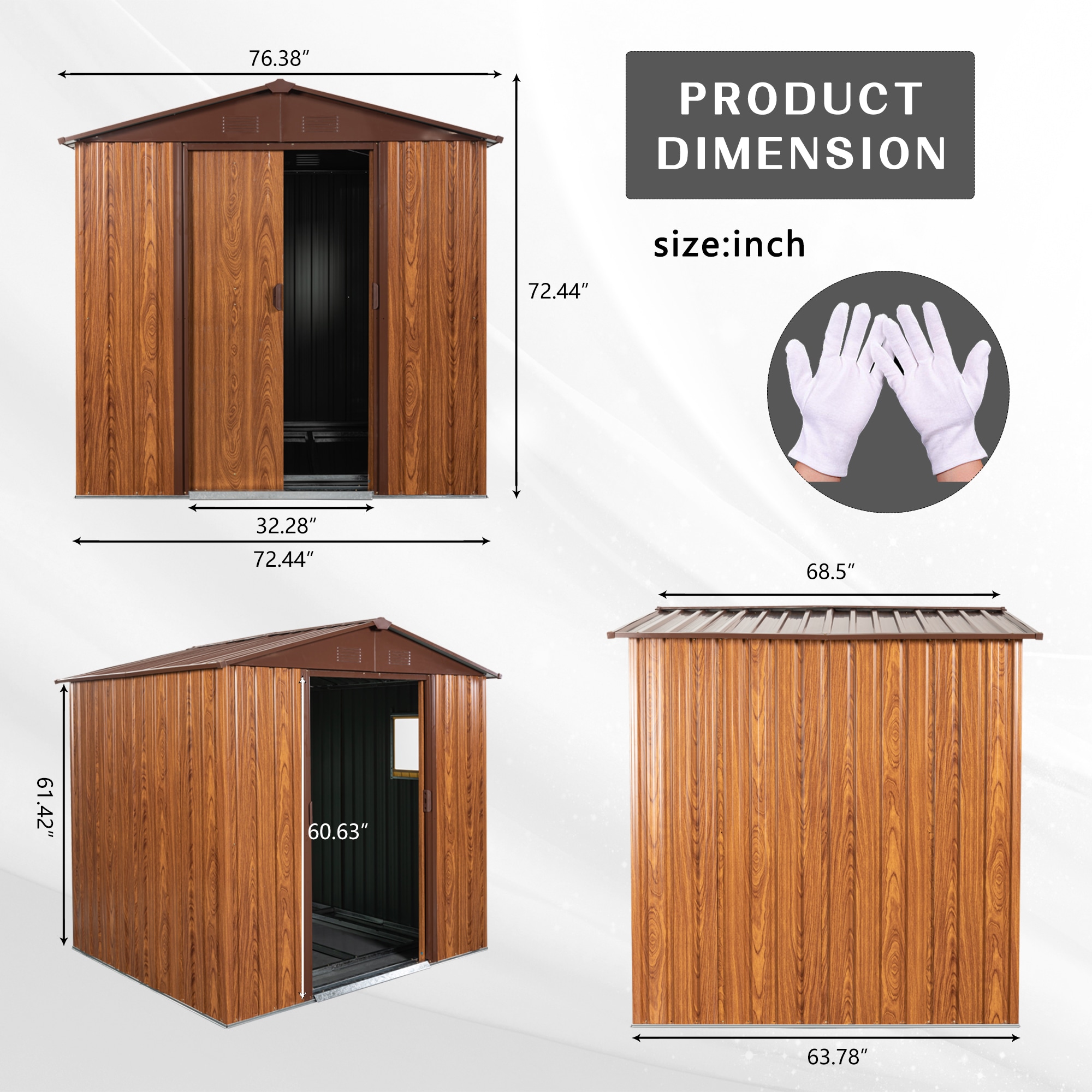 Xspracer ML-OS716 Metal-Storage-Buildings-Sheds - View #2