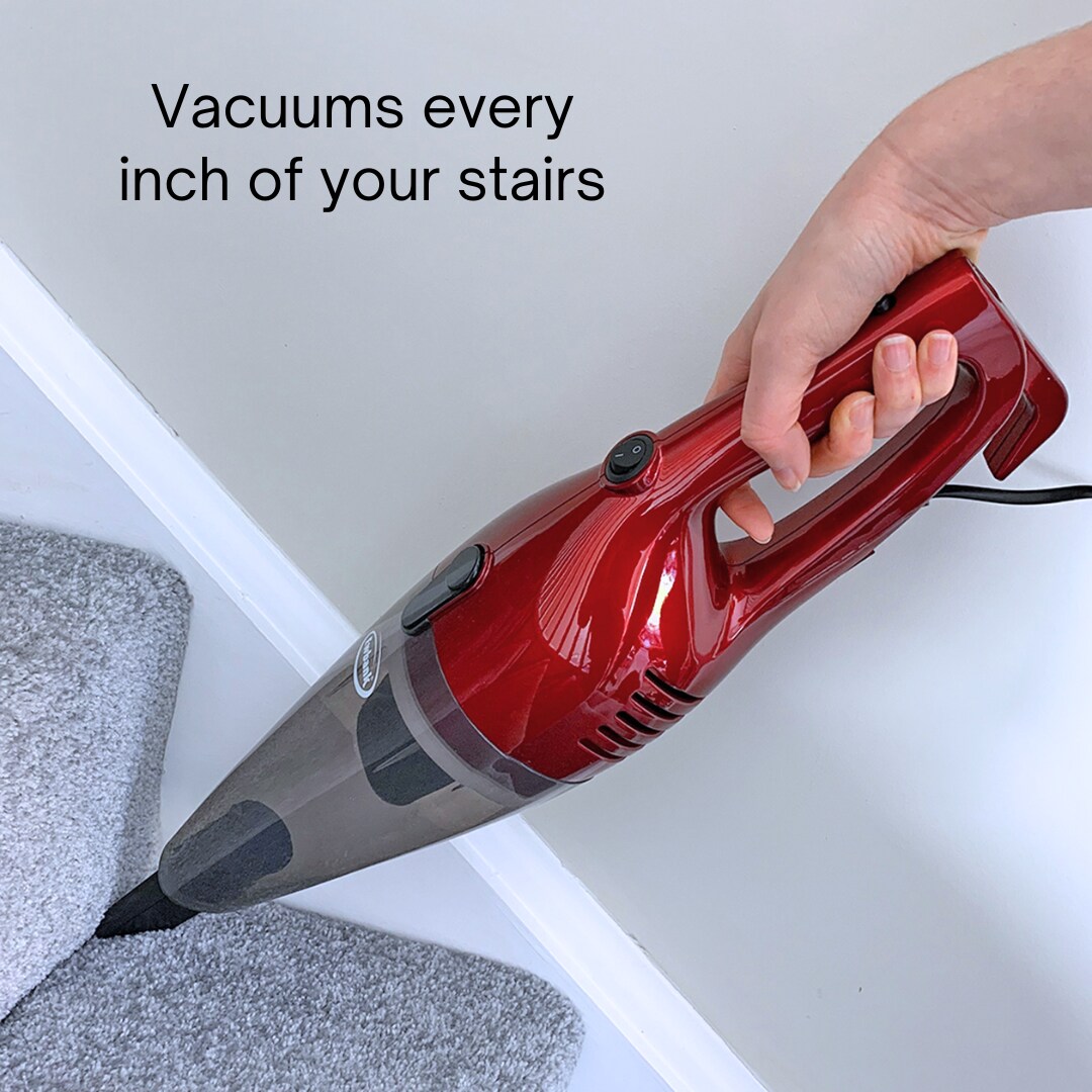 Red 2-in-1 Bagless Upright and Handheld Vacuum Cleaner