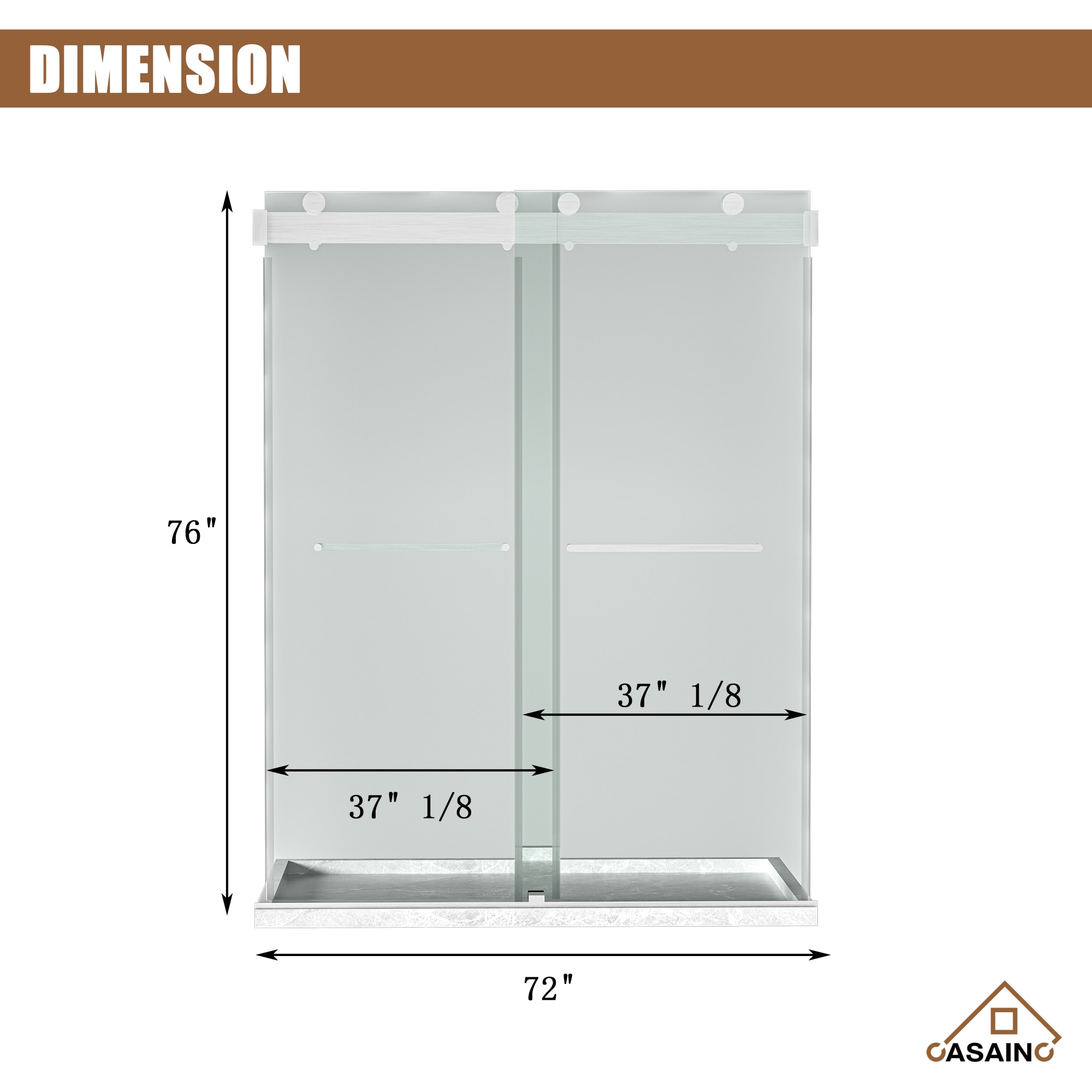 CASAINC CABN02-72 Shower-Doors - View #5