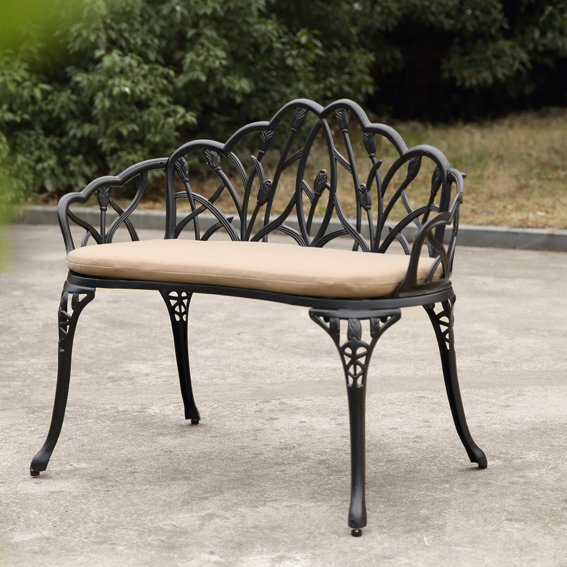 Patioflare cast best sale aluminum bench