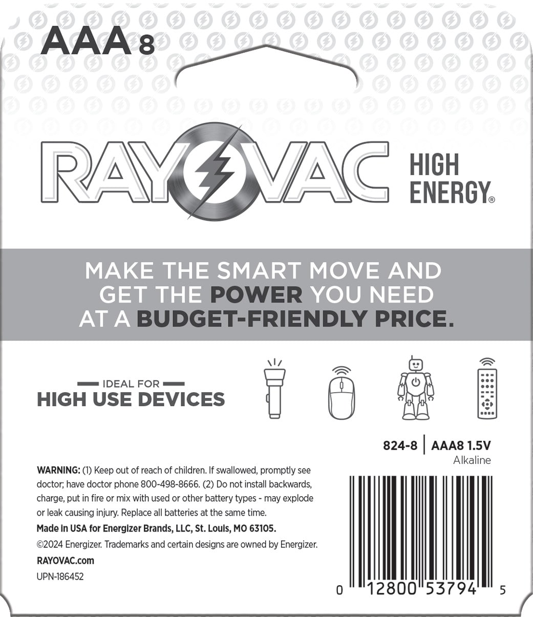 Rayovac 824-8TJ Aaa-Batteries - View #2