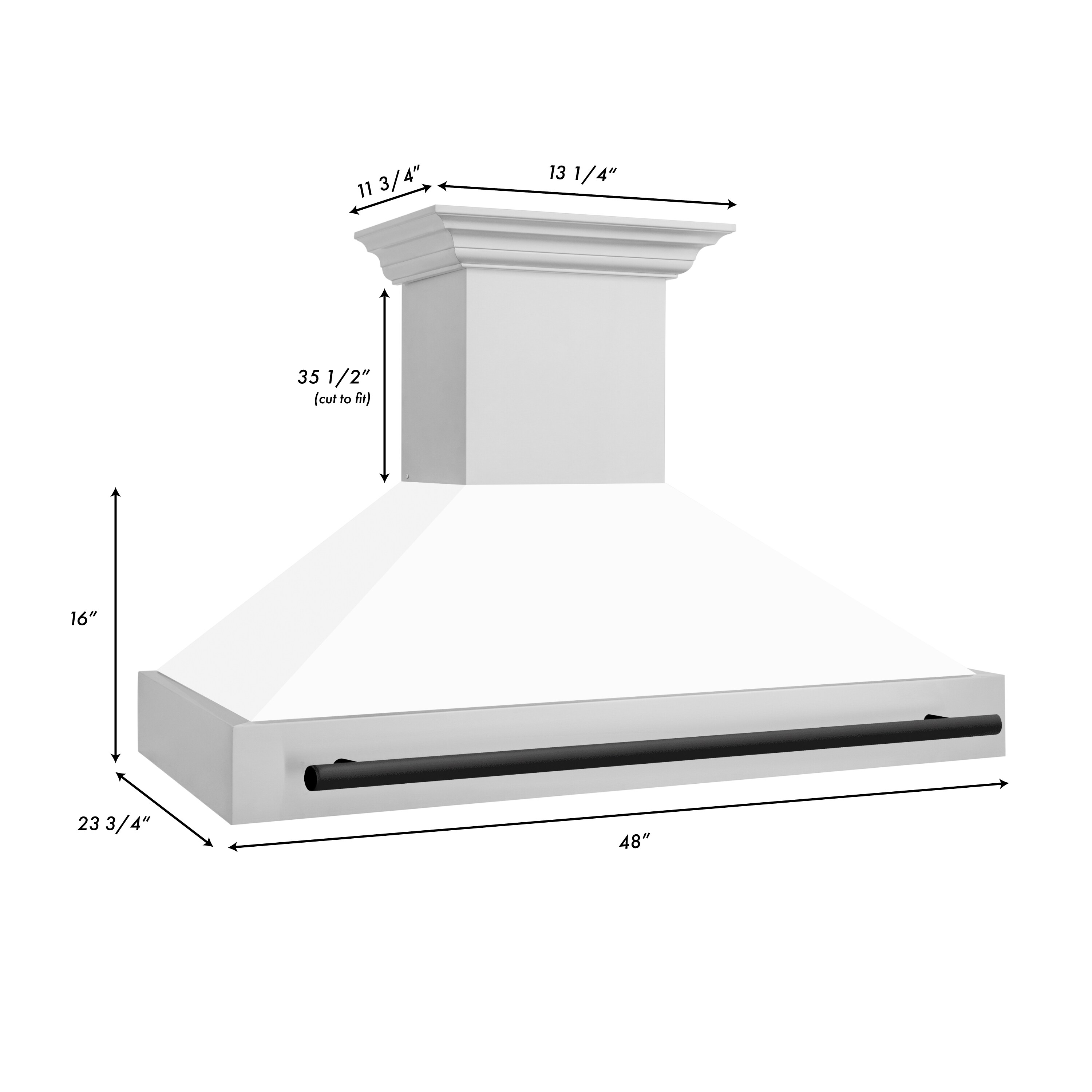 ZLINE KITCHEN & BATH 8654STZ-WM48-MB Wall-Mounted-Range-Hoods - View #4