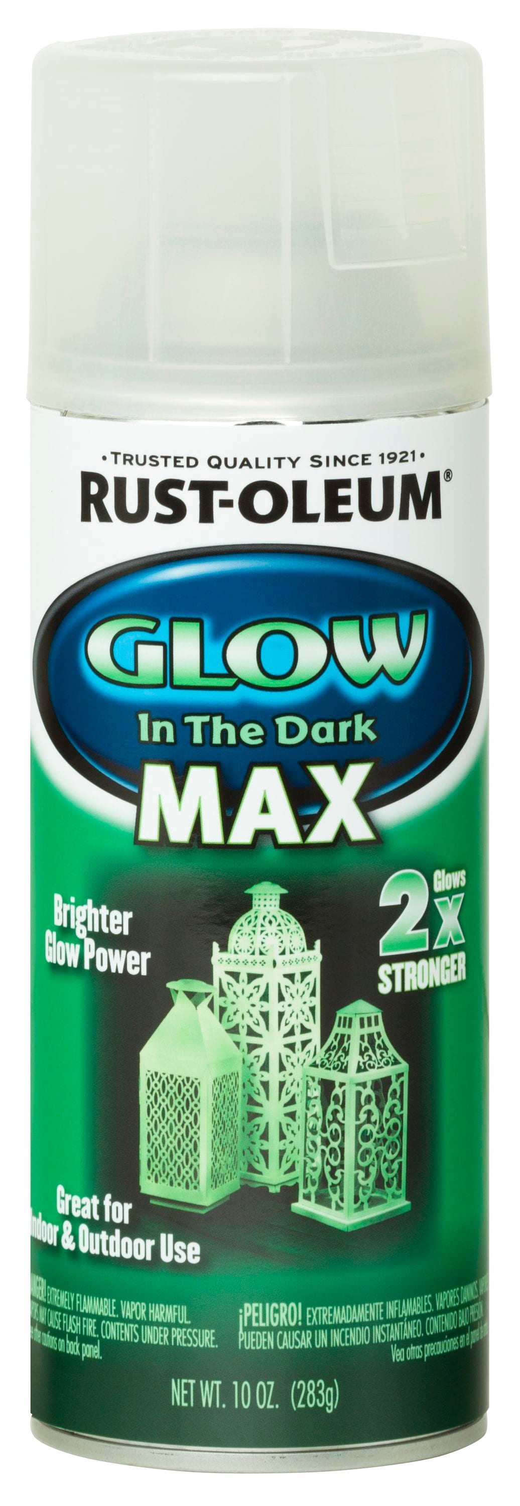  GLO-X Glow In The Dark Spray Paint (10.6 oz Can) Clear Spray  Paint That Glows Green In The Dark - Powered Light & Sun Activated Glow -  In The Dark Paint