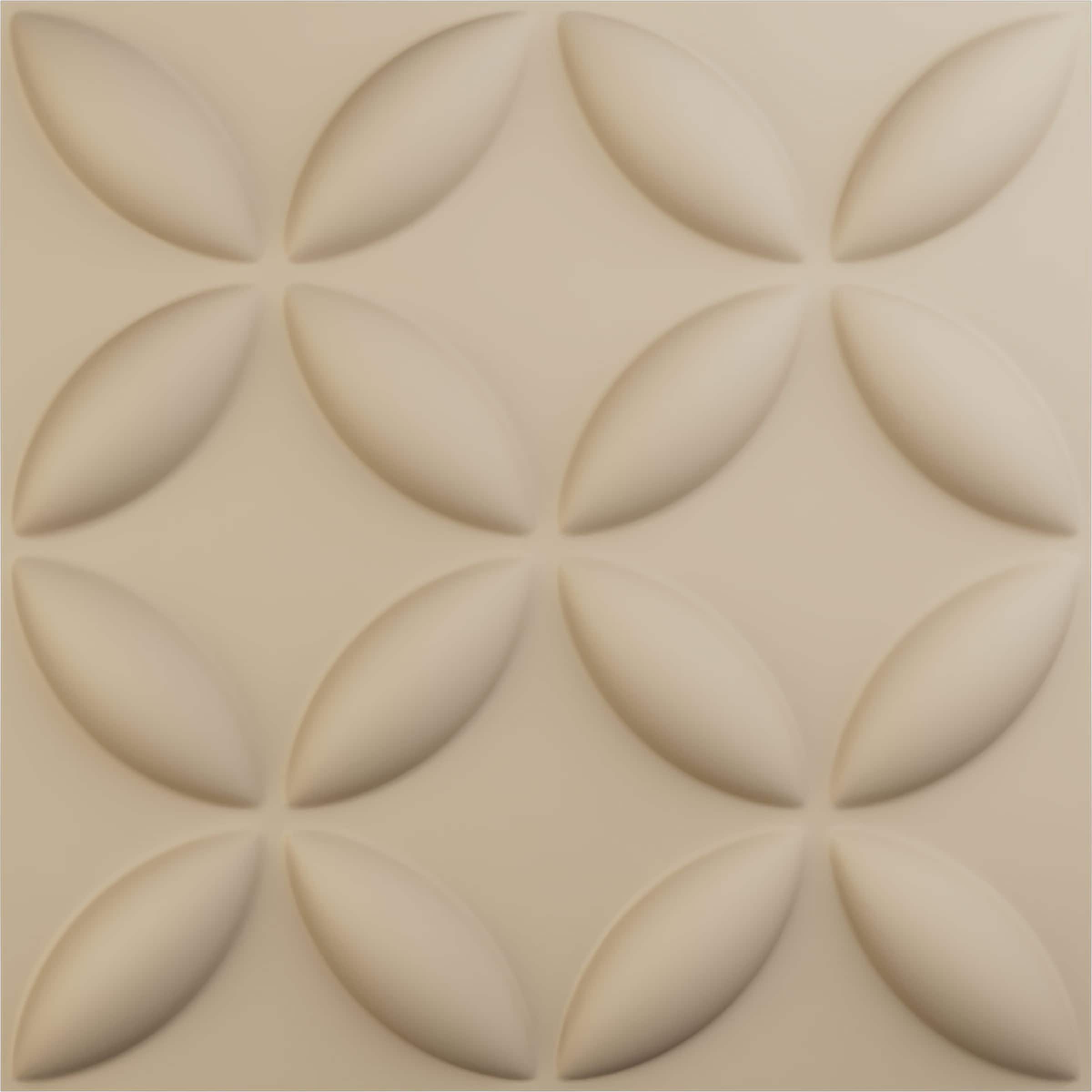 Ekena Millwork WP20X20WAGBE-CASE-12 19-5/8-in x 19-5/8-in Embossed UltraCover Satin Smokey Beige PVC Wall Panel 12 -Pack