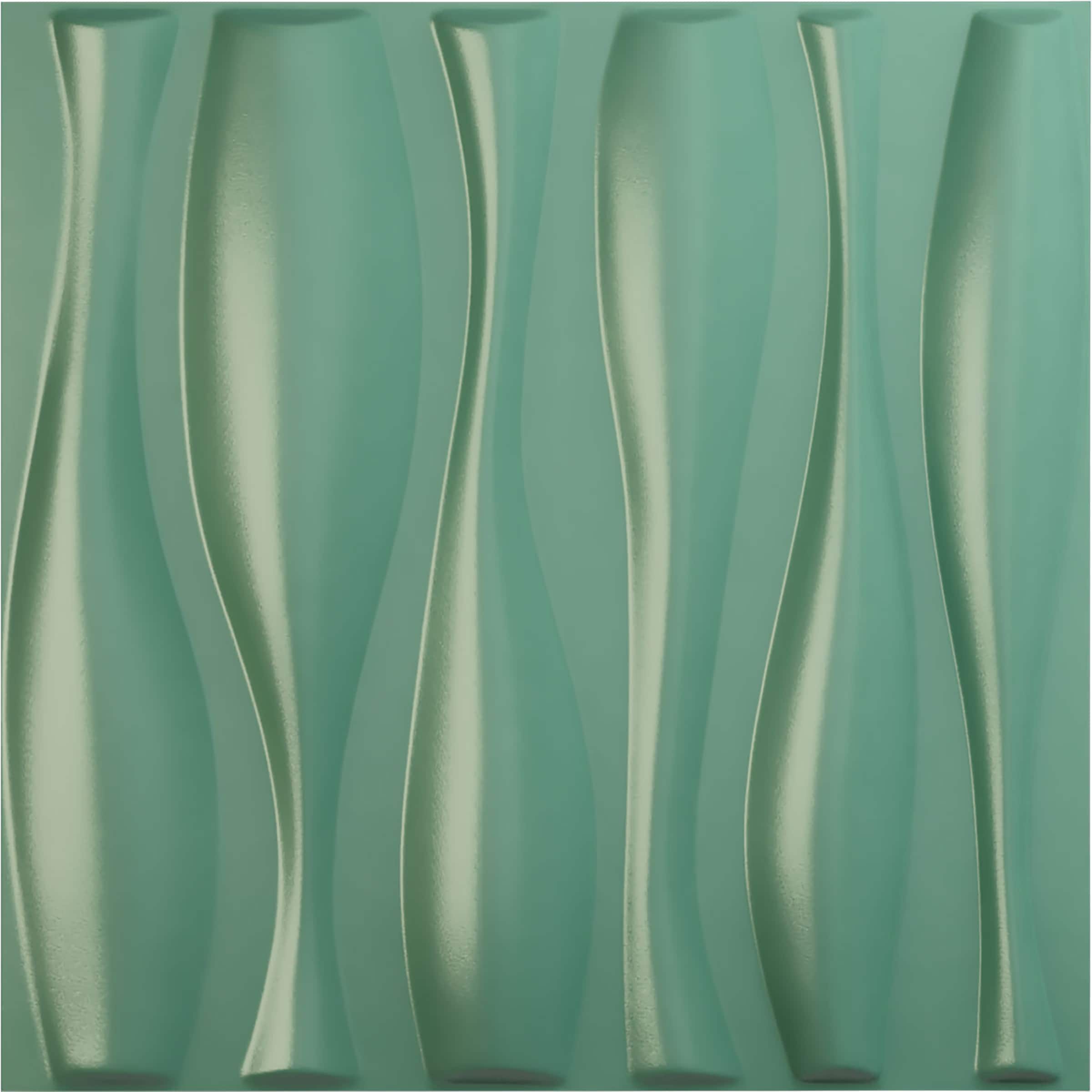 Ekena Millwork WP20X20FAFSM-CASE-12 19-5/8-in x 19-5/8-in Embossed Paintable/Stainable Green PVC Wall Panel ( 12 -Pack, Covers 32.04-sq ft )