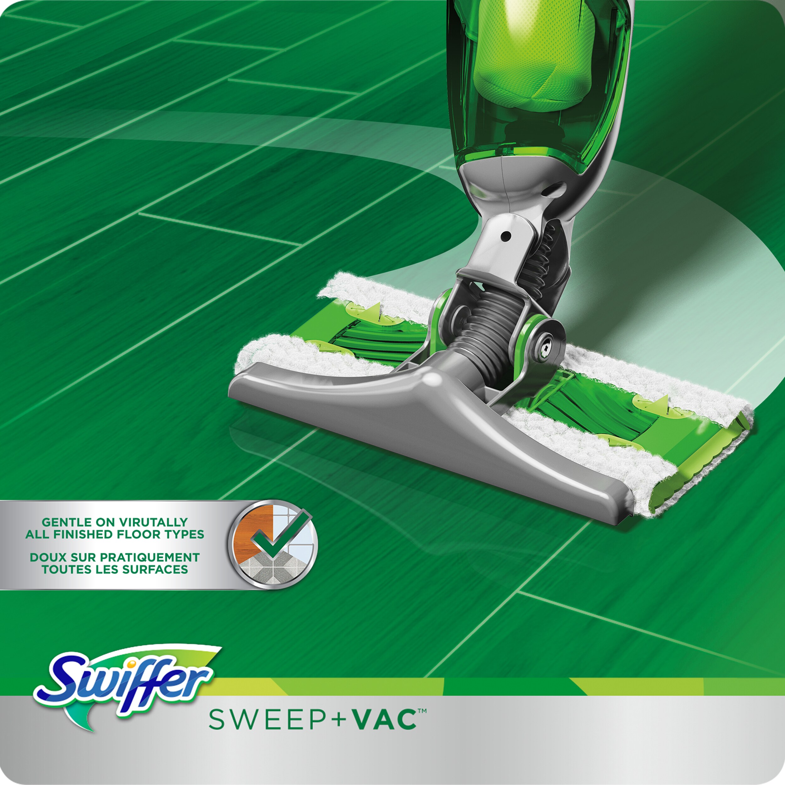1 Vacuum Sweeper, 8 Pad Refills Swiffer Sweep & Vac Cordless Vacuum Starter Kit 