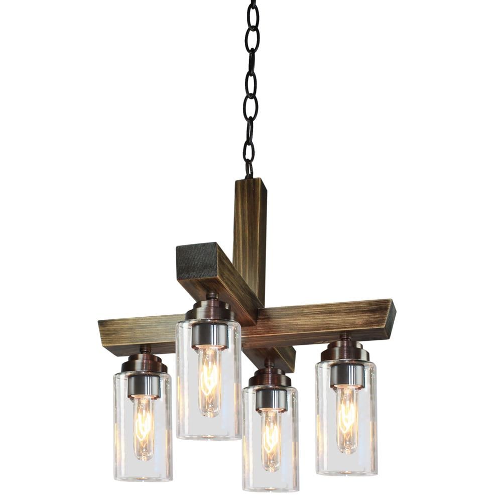 ARTCRAFT AC10864DP Home Glow 4-Light Distressed Multiple Colors Transitional Dry rated Chandelier