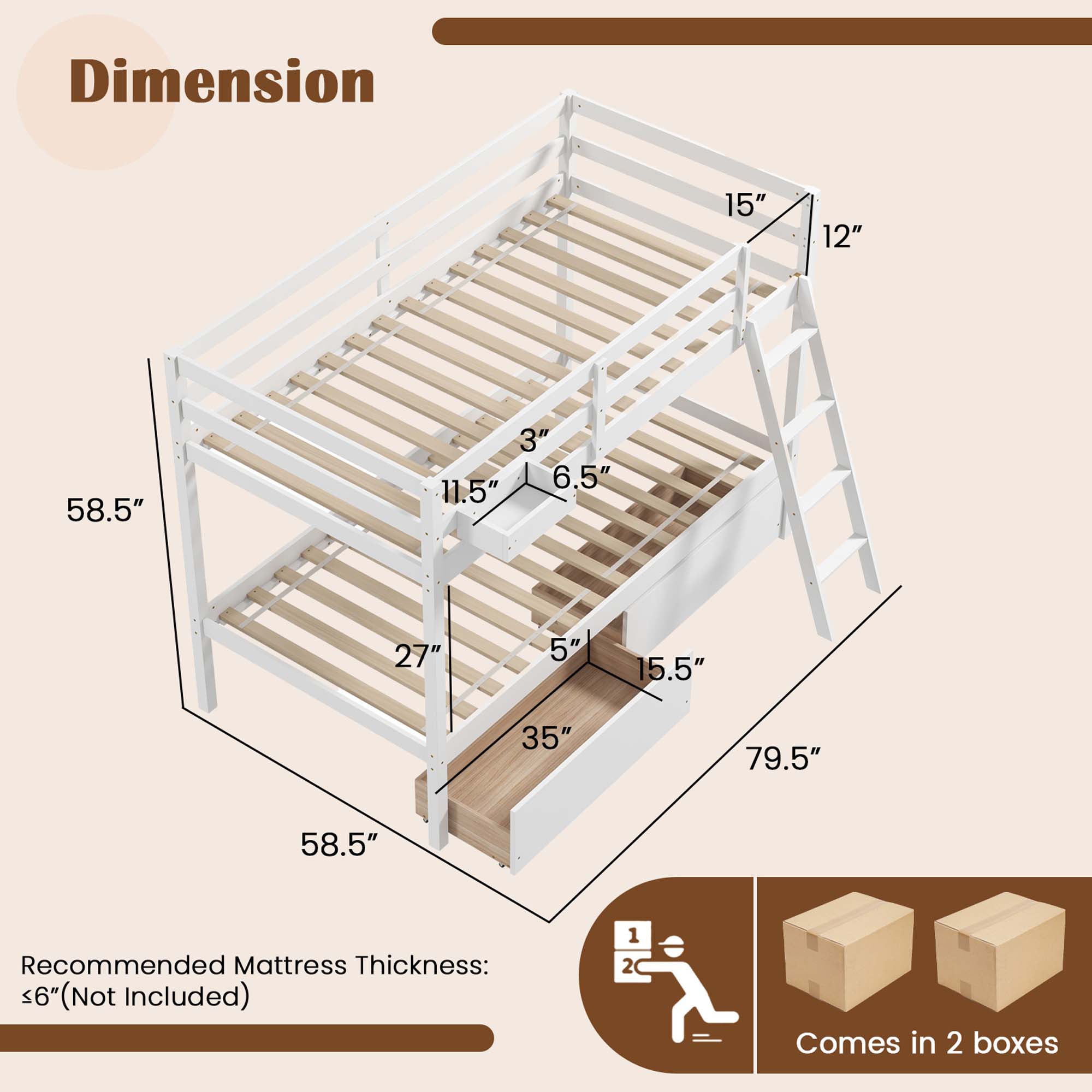 Costway HCST00627 Bunk-Beds - View #2