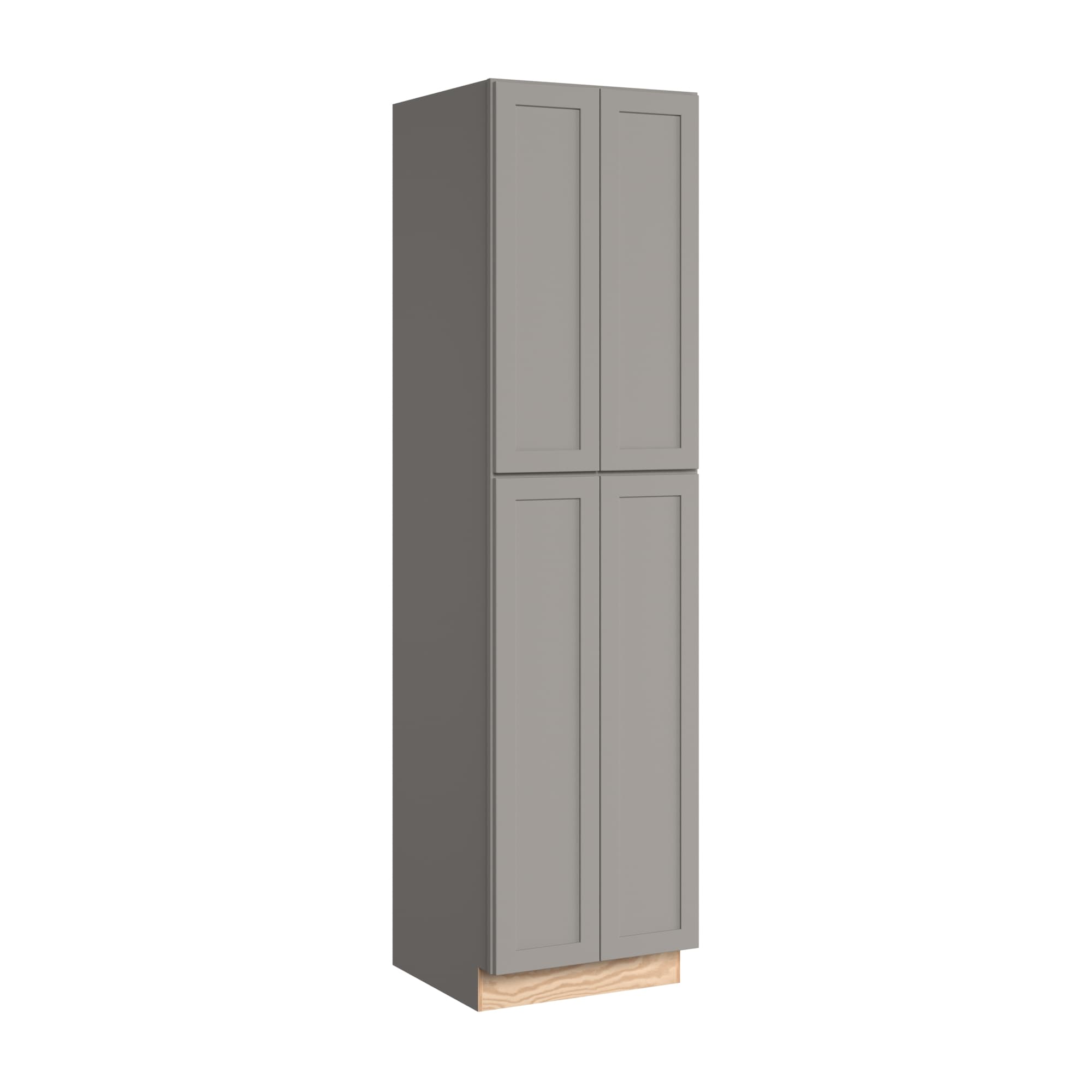 KraftMaid Momentum U242493.ET.SHG81 Deveron 24-in W x 93-in H x 24-in D Pebble Grey Pantry Fully assembled Plywood Cabinet (Recessed Panel Shaker)