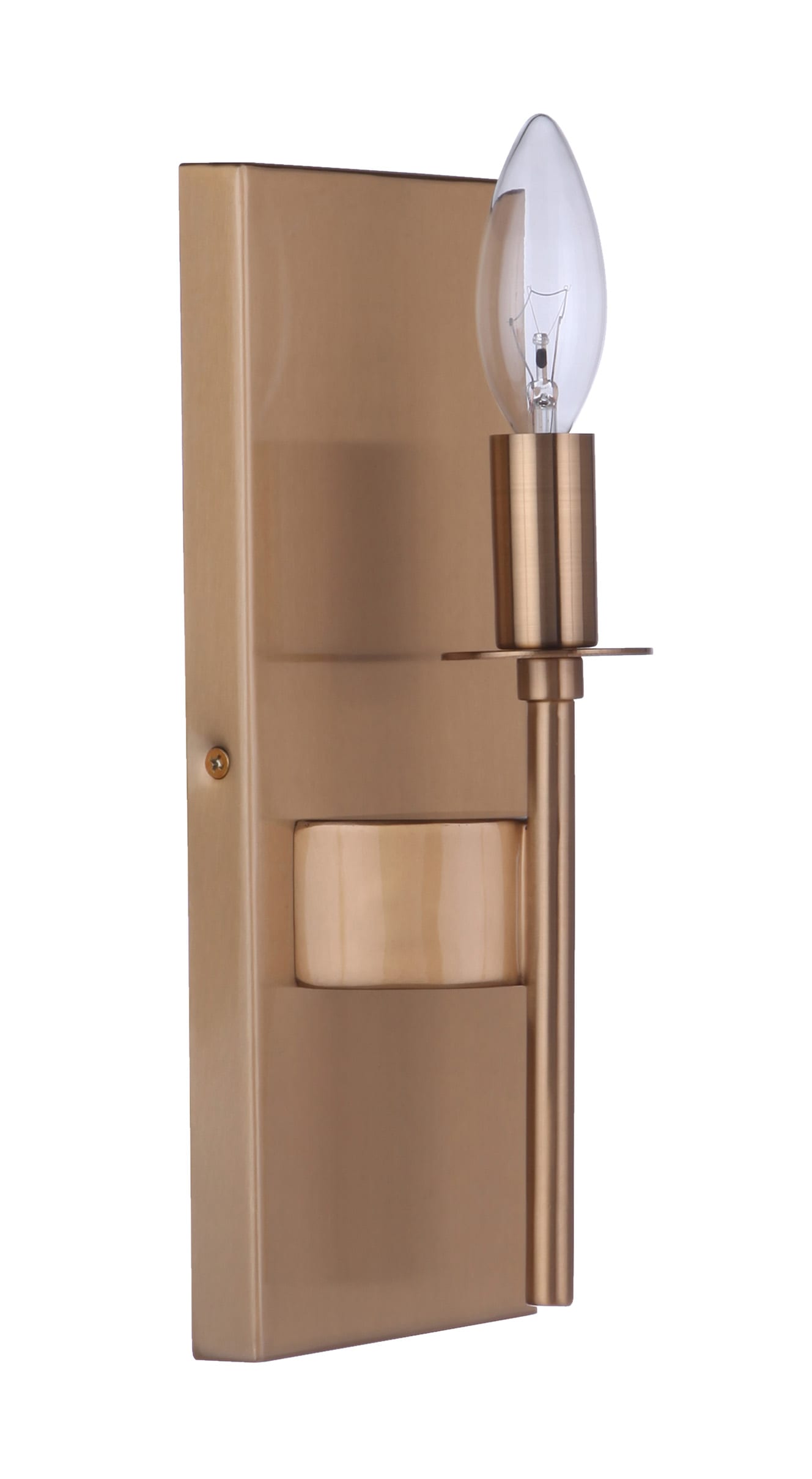 Craftmade 54361-SB Larrson 4.5-in W 1 -Light Brushed Brass Wall Sconce