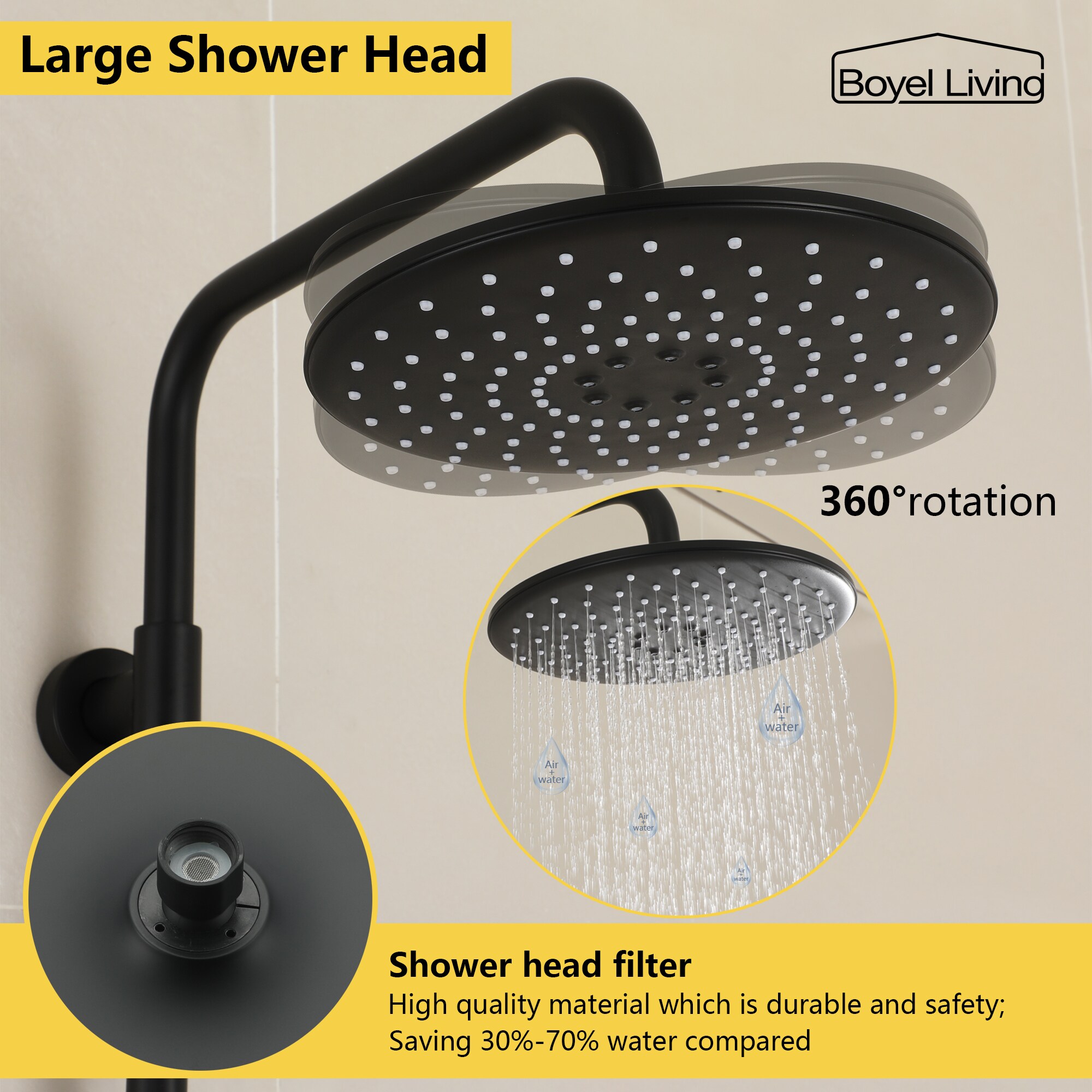 Clihome CHMS-MB-H1105 Showerhead-Bar-Panels - View #4