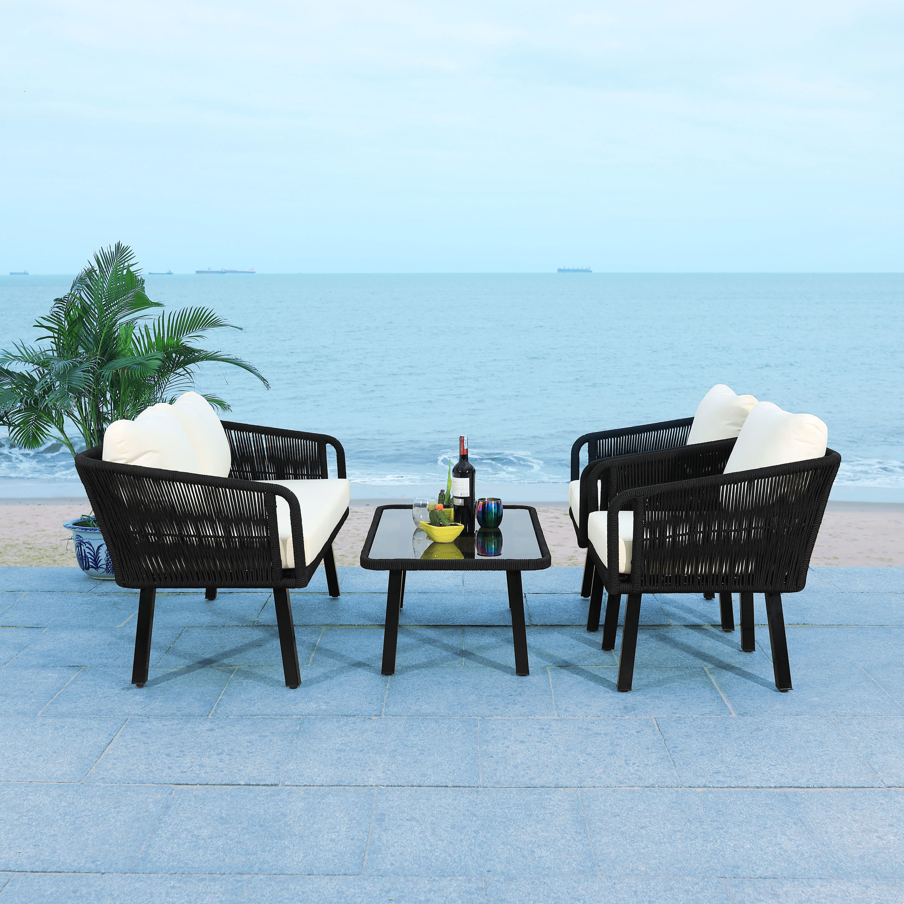 Safavieh PAT7519B Patio-Conversation-Sets - View #3