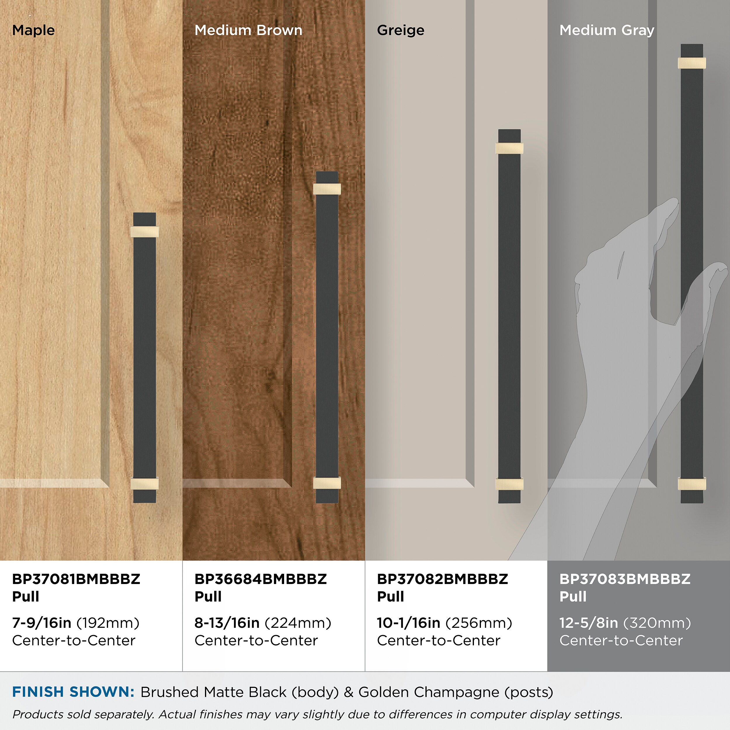 Amerock BP37083BMBBBZ Cabinet-Pulls - View #6