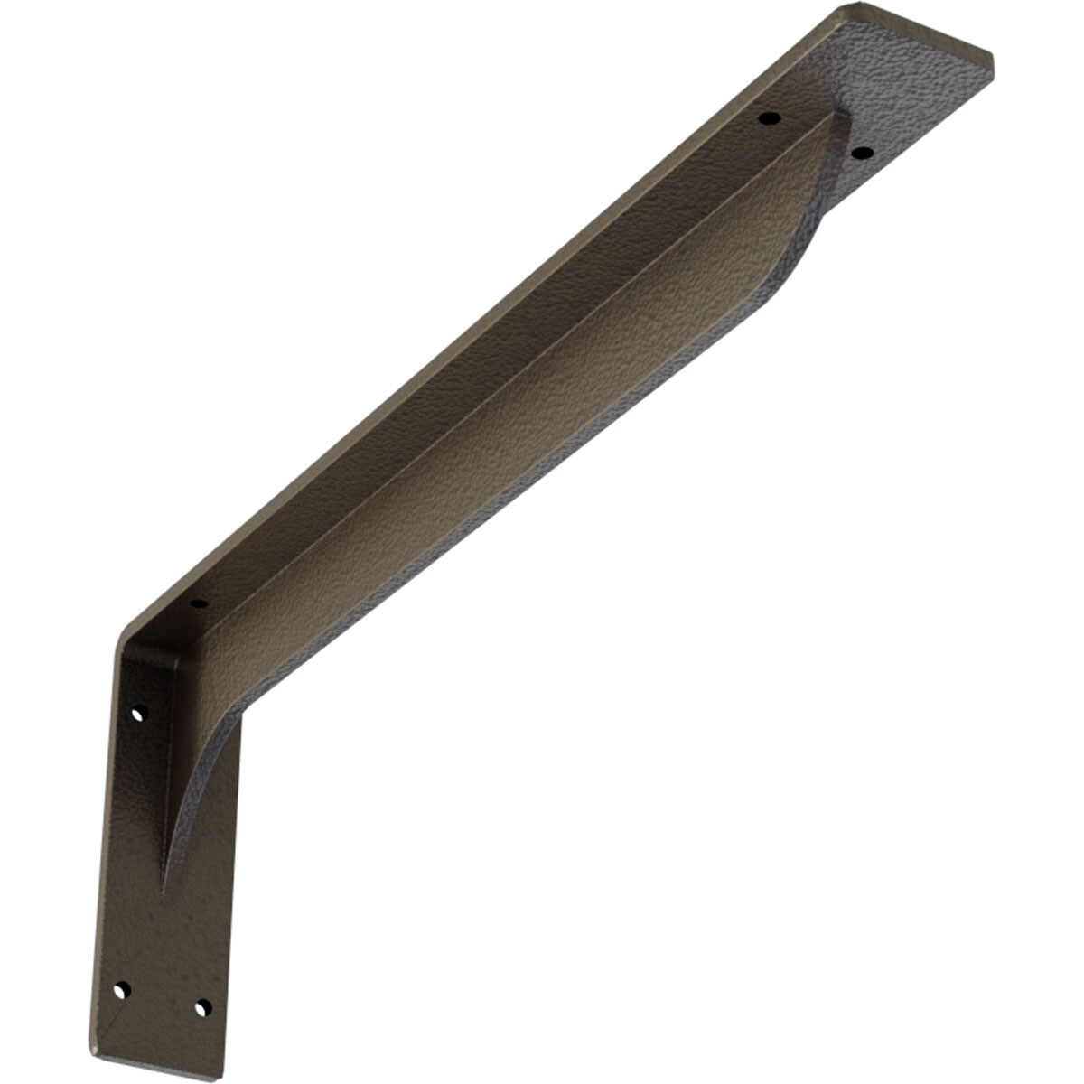 Ekena Millwork BKTM02X18X06EBHDB Embrey 18-in x 2-in x 6.5-in Bronze Steel Mounting bracket