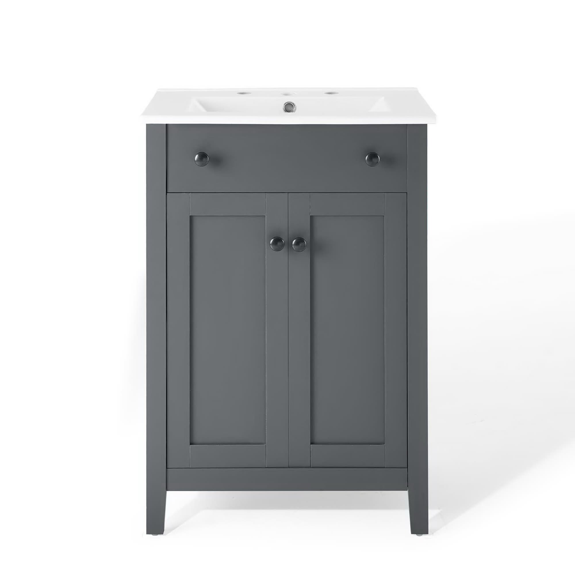 Modway EEI-4250-GRY-WHI Bath-Vanity-Combo - View #7