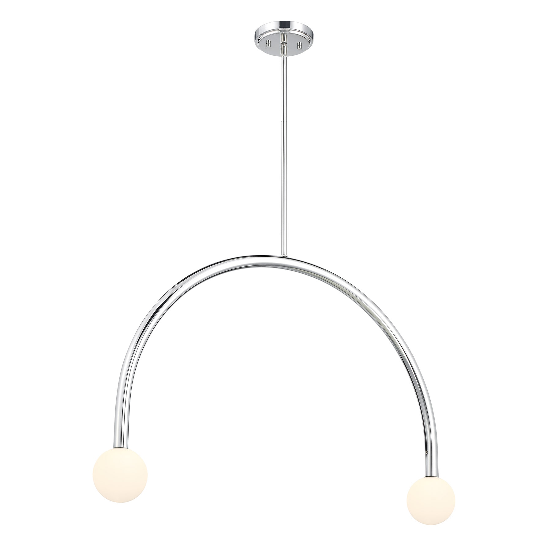 Meridian Lite Trends M100132CH Meridian 2 -Light Polished Chrome Modern/contemporary For Use in Bedrooms, Dining Rooms, Foyers, Kitchens, Living Rooms Chandelier