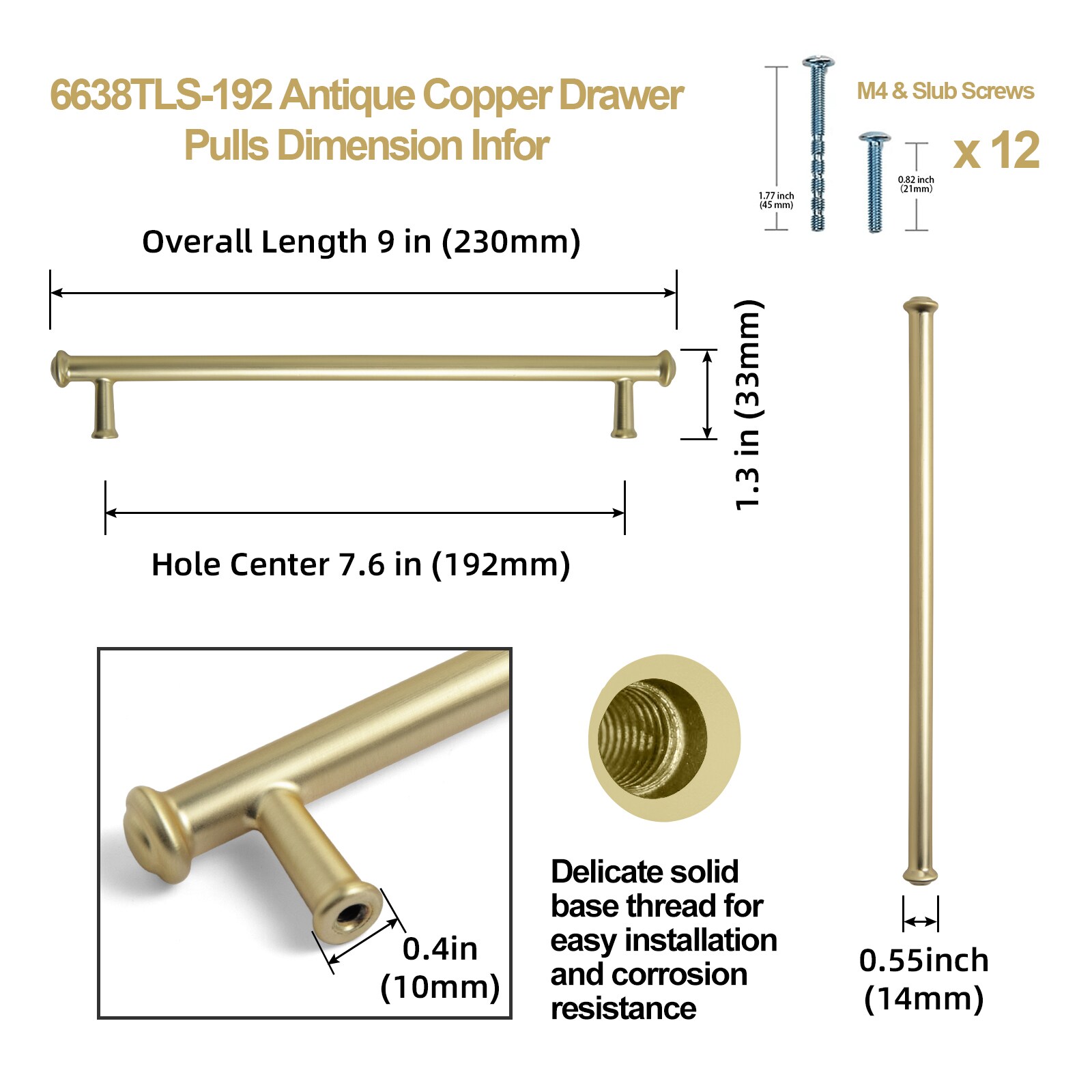 Miaokesen 6638TLS-192 Cabinet-Pulls - View #2