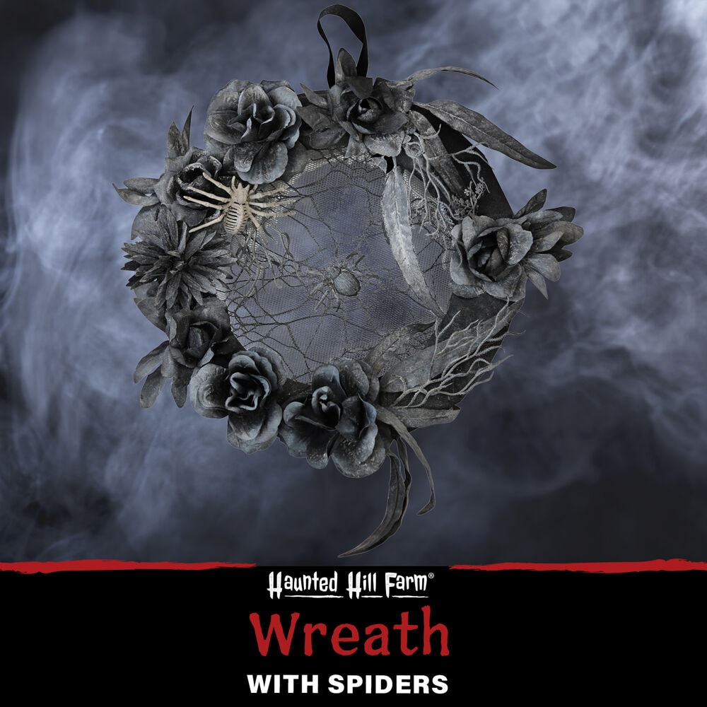 Haunted Hill Farm HHWTHSPD-1 Artificial-Halloween-Wreaths - View #3