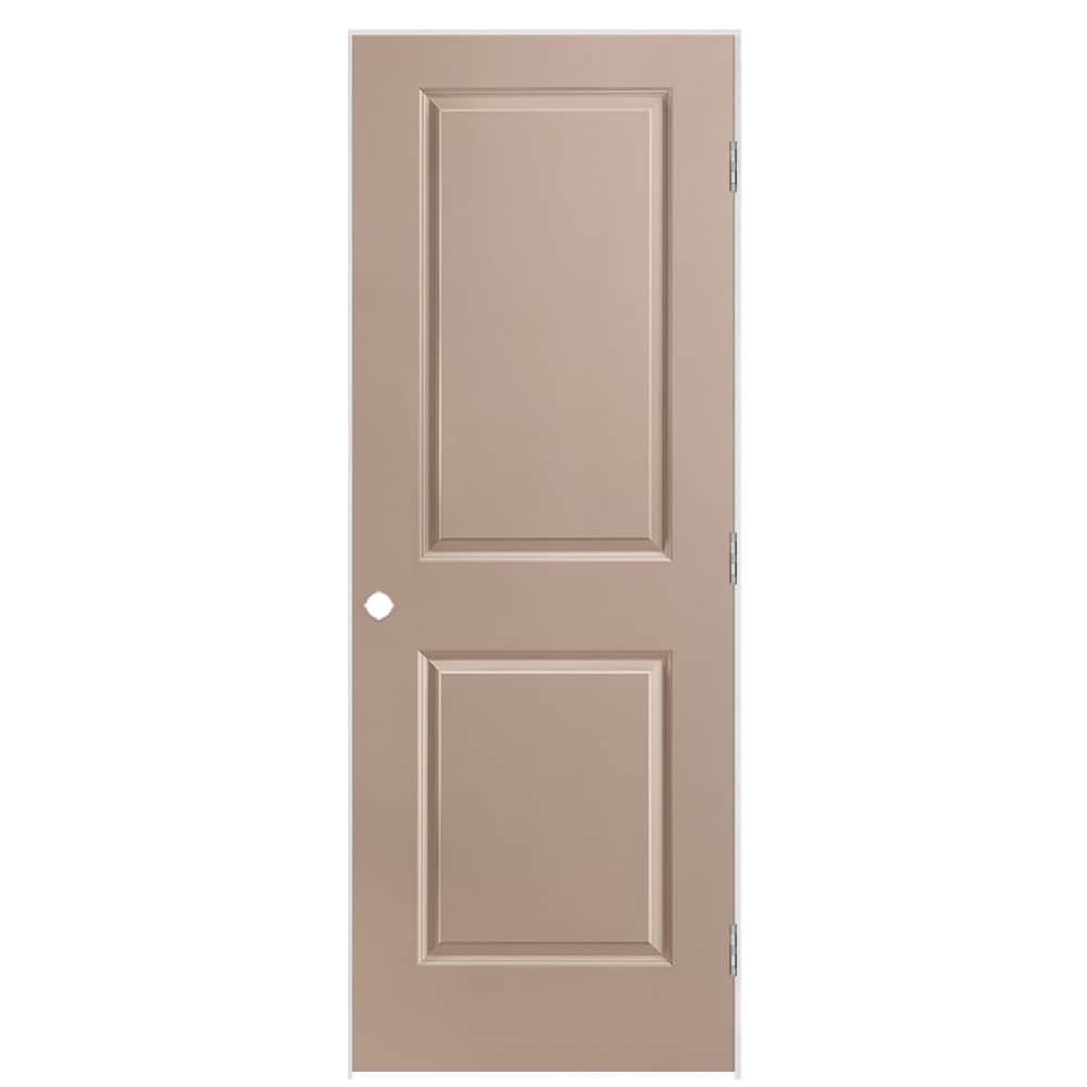 Masonite 1316083 30-in x 80-in Sandpiper Solid core 2-panel square Left hand Smooth Prefinished Molded composite Flat Jamb Single Prehung Interior Door