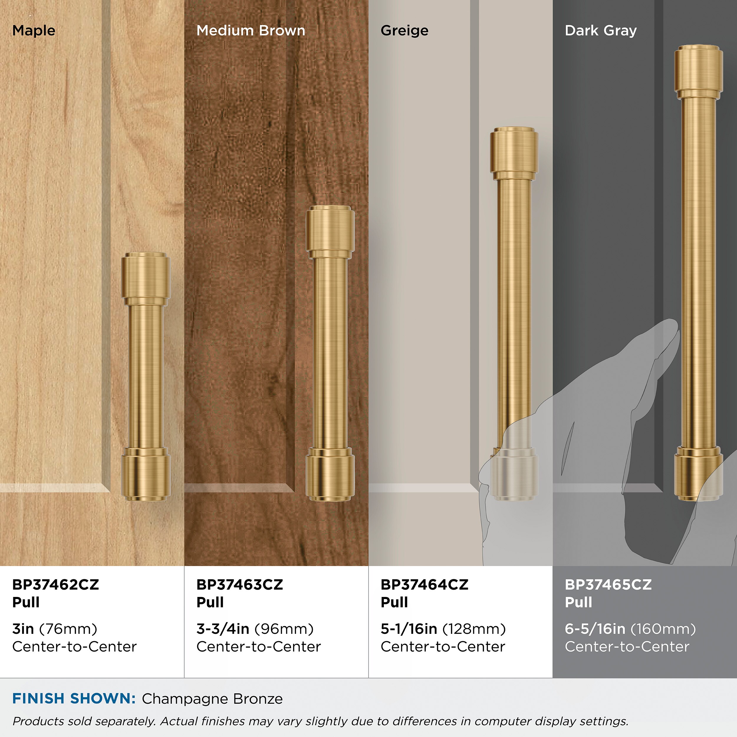 Amerock BP37465CZ Cabinet-Pulls - View #8
