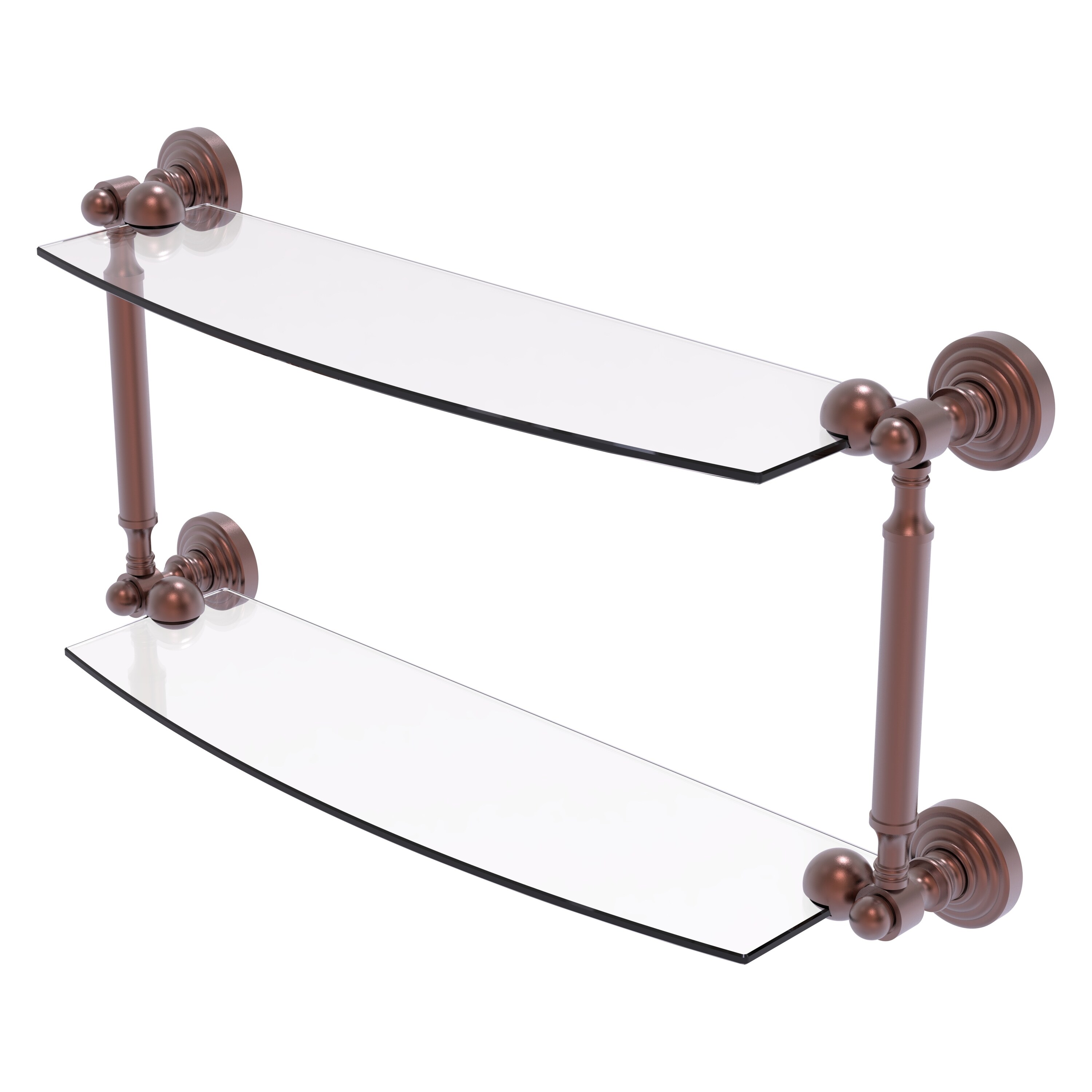 Allied Brass WP-34/18-CA Waverly Place Antique Copper 2 -Tier Wall mount Bathroom Shelf ( 18-in x 7-in x 5-in )