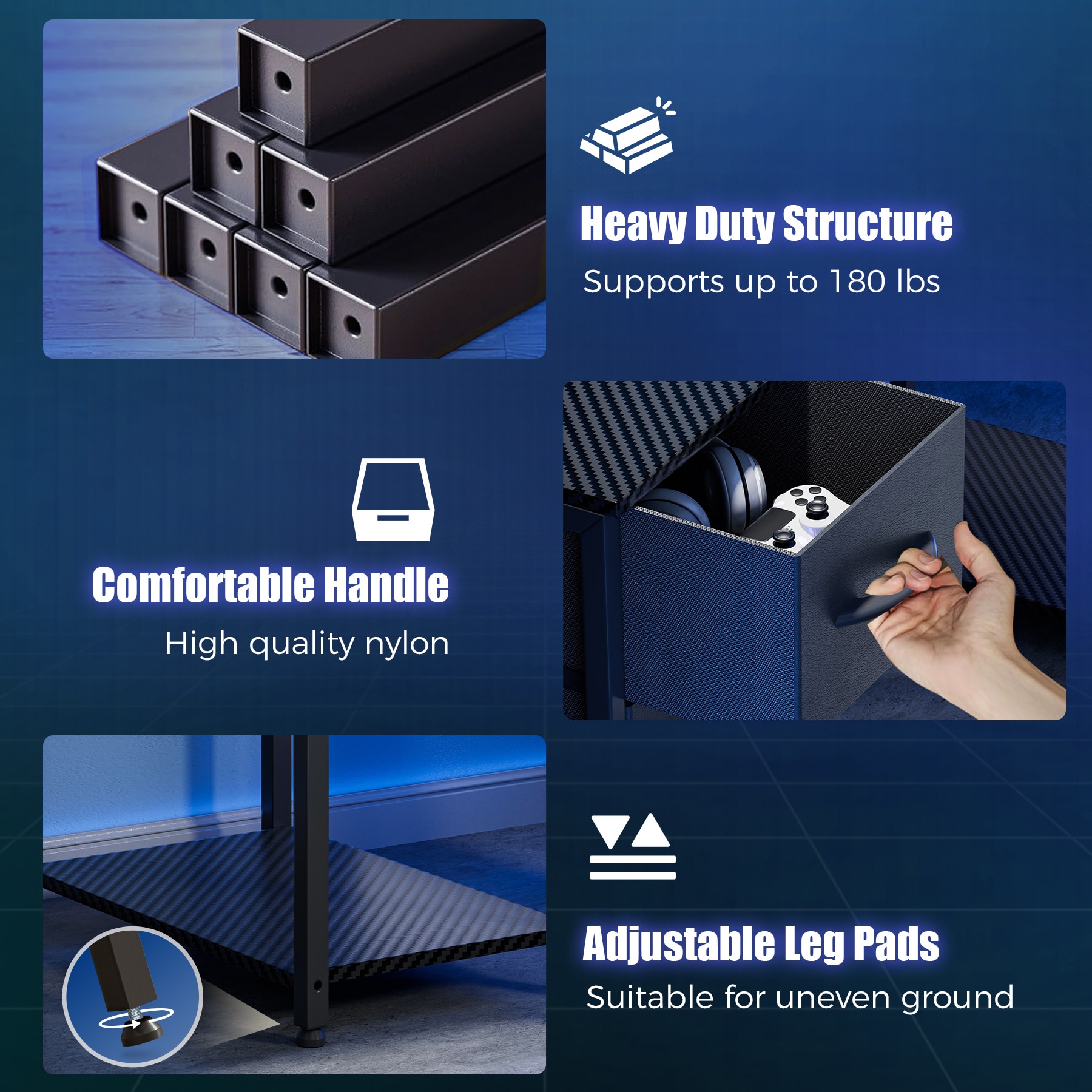 GTPLAYER LOWE'S-DH006-BLACK desks - View #3