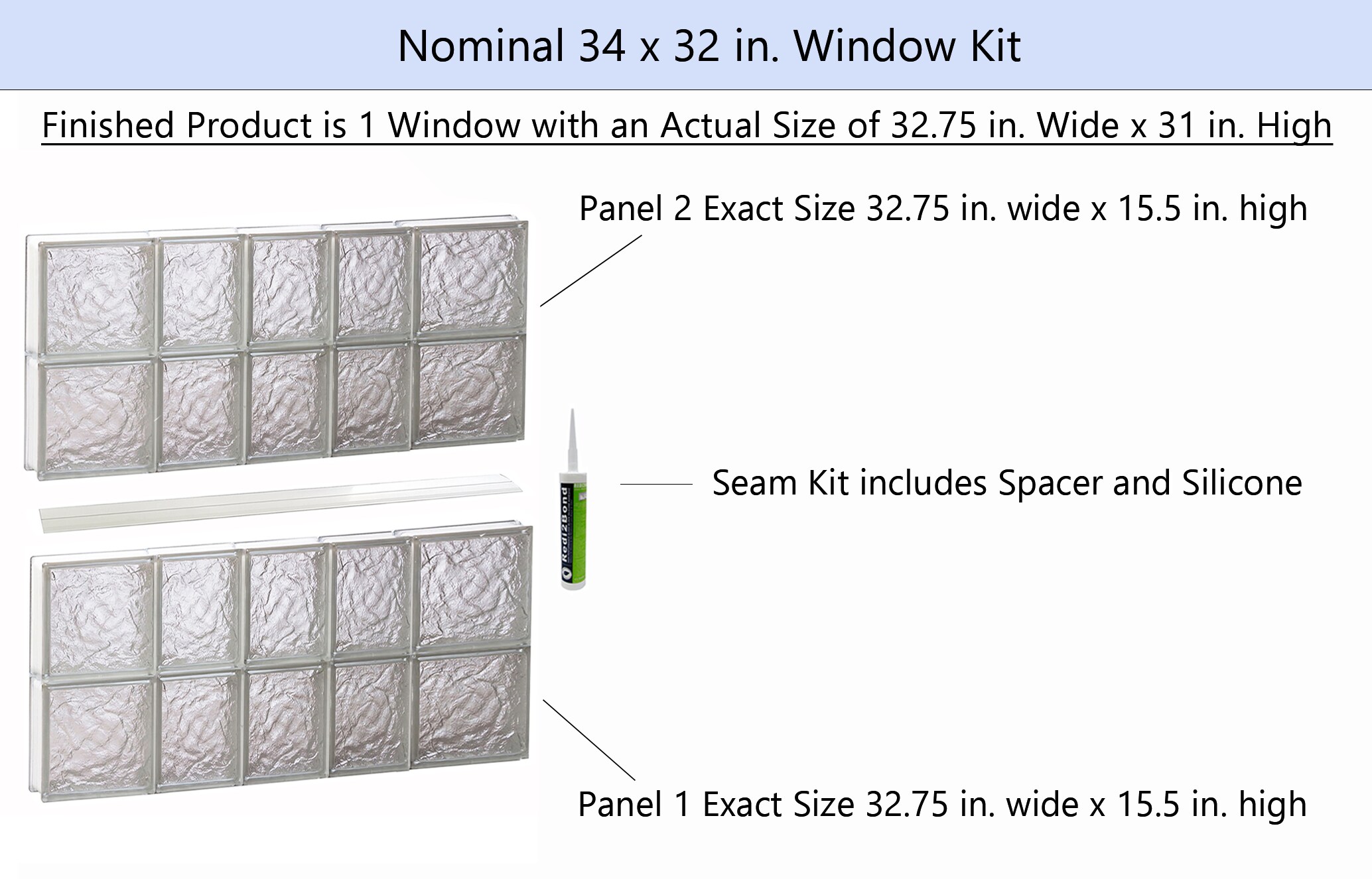 REDI2SET S3432IS Glass-Block-Windows - View #2