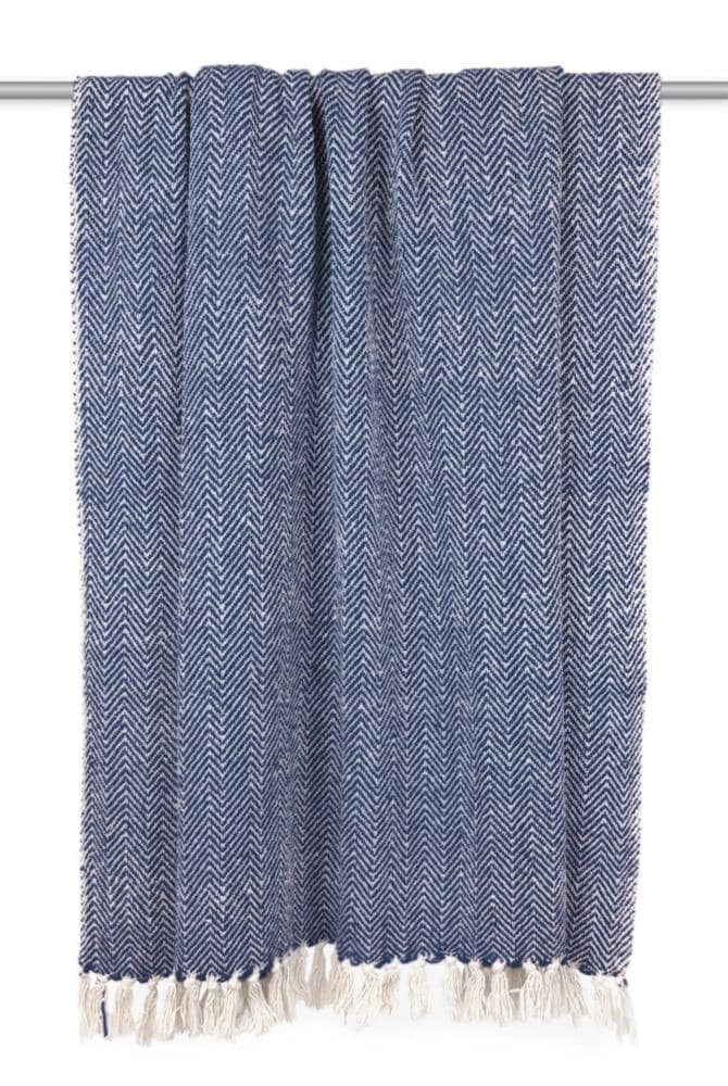 Chevron Cotton Sherpa 50"x60" Throw Blanket - Machine Washable