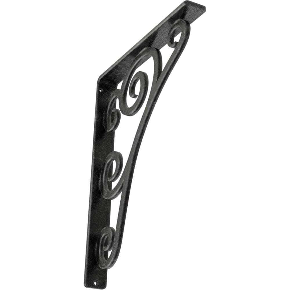 Ekena Millwork BKTM01X10X12STNASV Tristan 10-in x 1.5-in x 12-in Gray Wrought iron Countertop support bracket