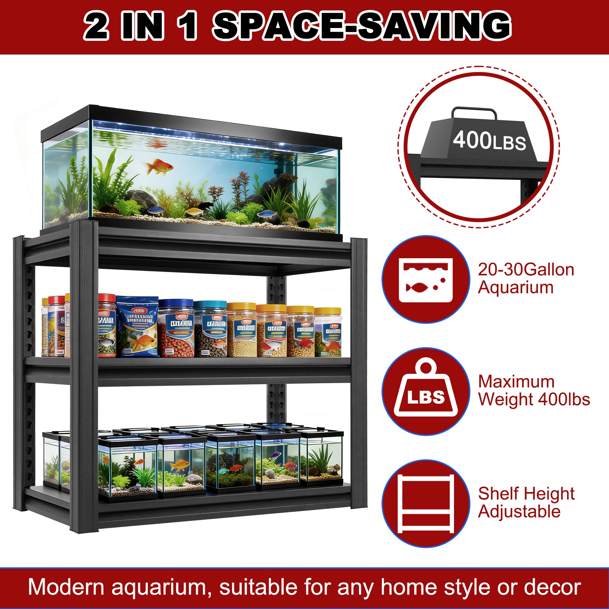 Siavonce XH0LGRY Free-Standing-Shelving - View #3